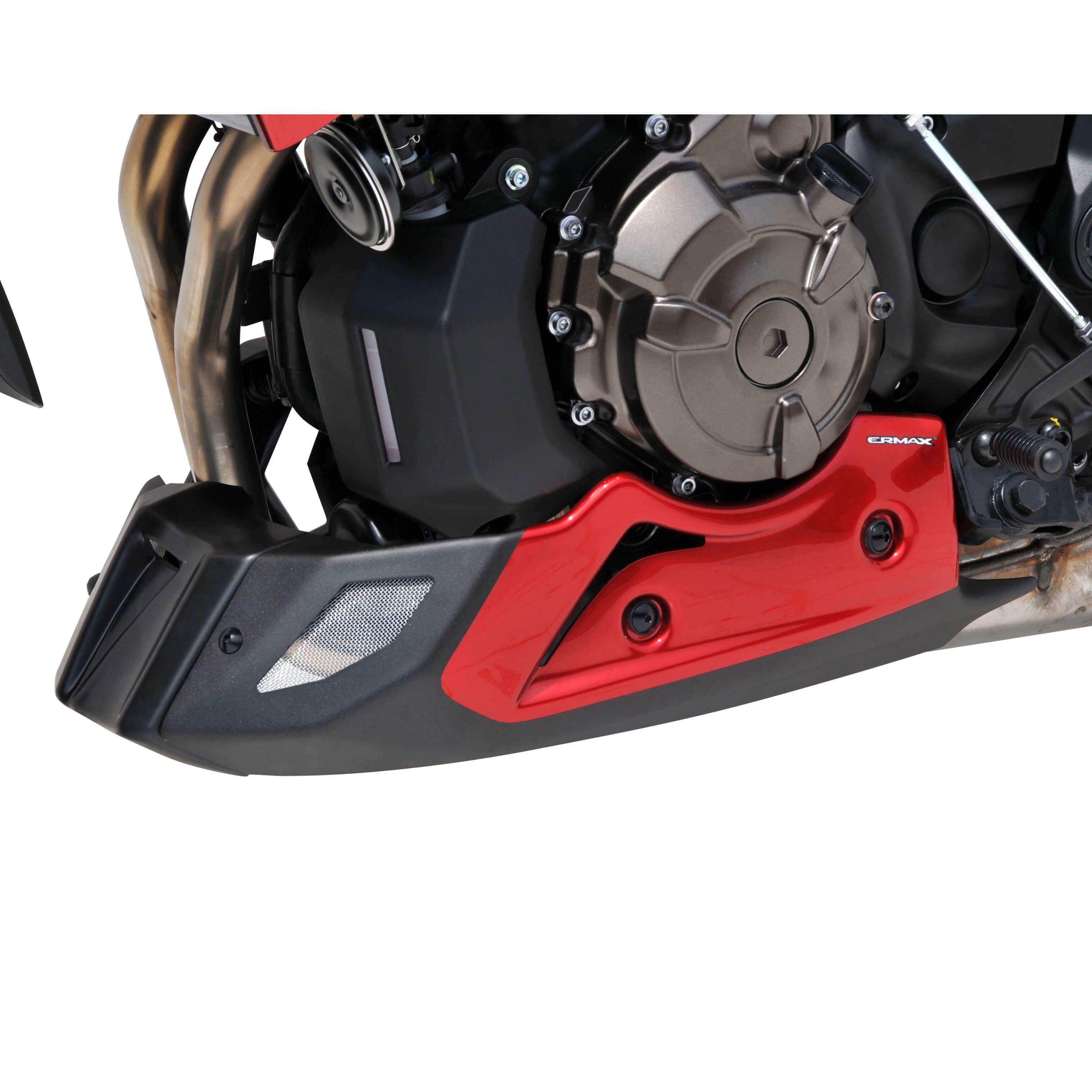 Ermax Belly Pan | Metallic Red/Matte Black (Radical Red/Matte Black) | Yamaha MT-07 2016>2017-E890201133-Belly Pans-Pyramid Motorcycle Accessories