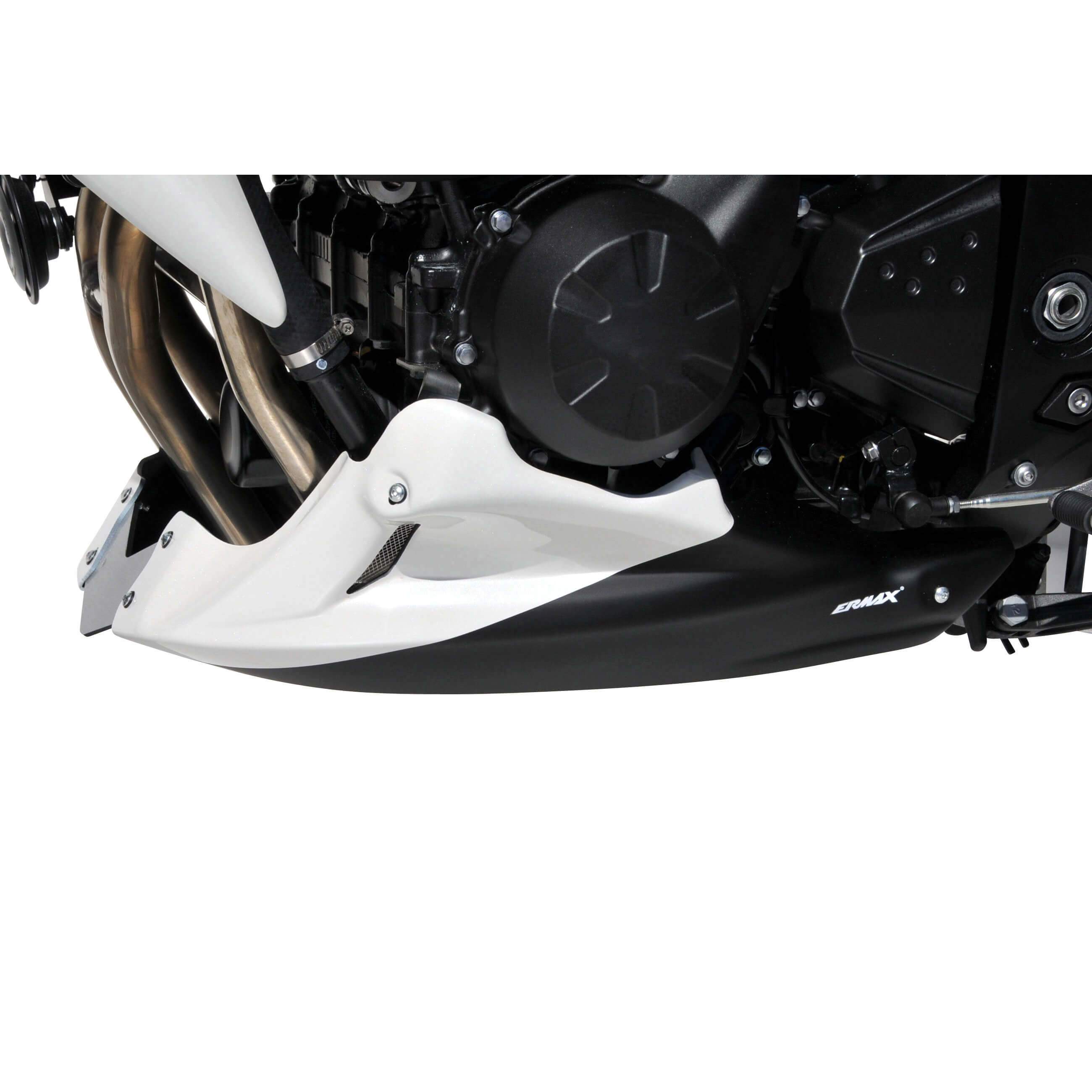 Ermax Belly Pan | Metallic White/Metallic Black (Pearl Stardust White/Spark Black) | Kawasaki Z 750 2010>2010 -  Shop name