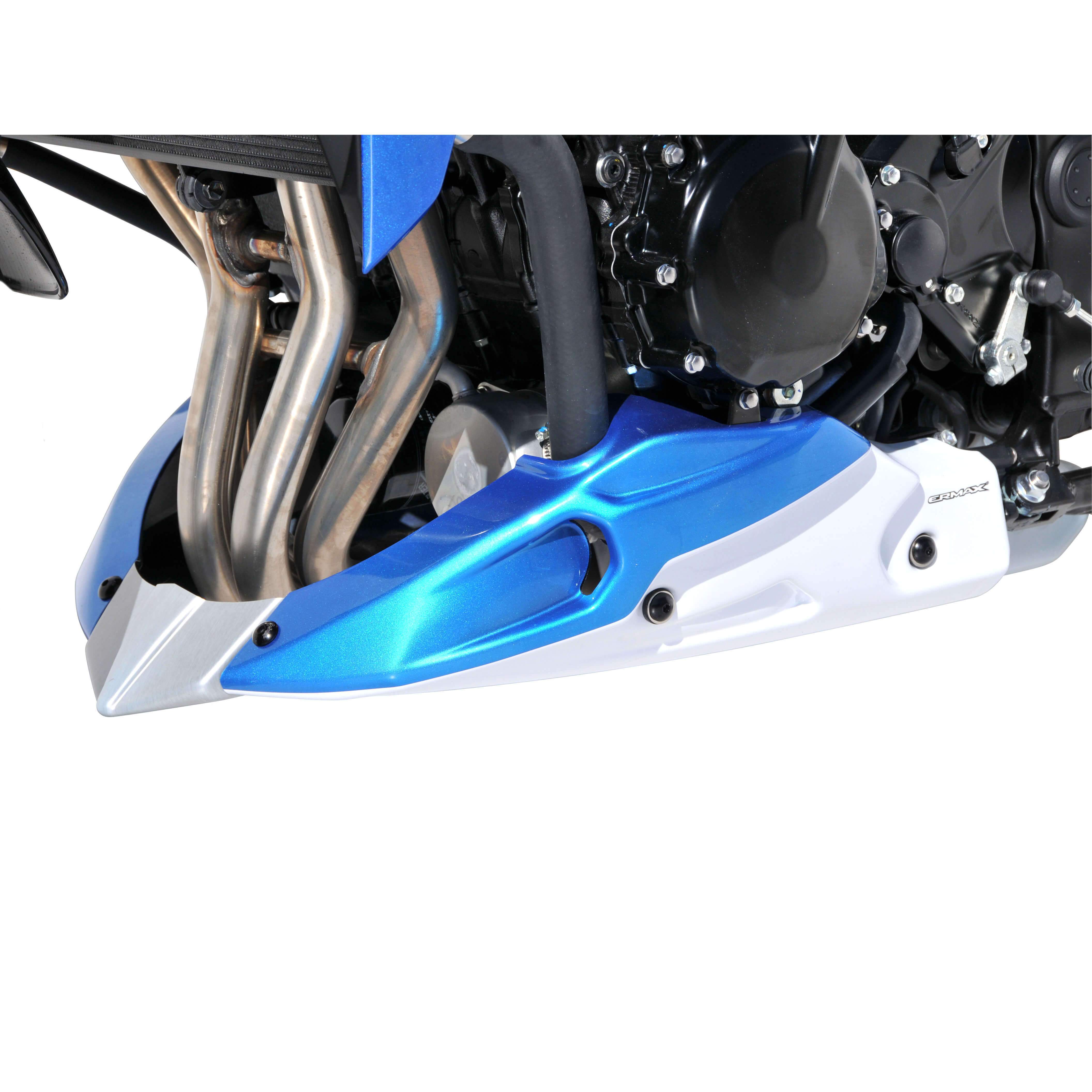 Ermax Belly Pan | Metallic White/Metallic Blue (White Glacier/Triton Blue) | Suzuki GSR 750 2013>2015 -  Shop name