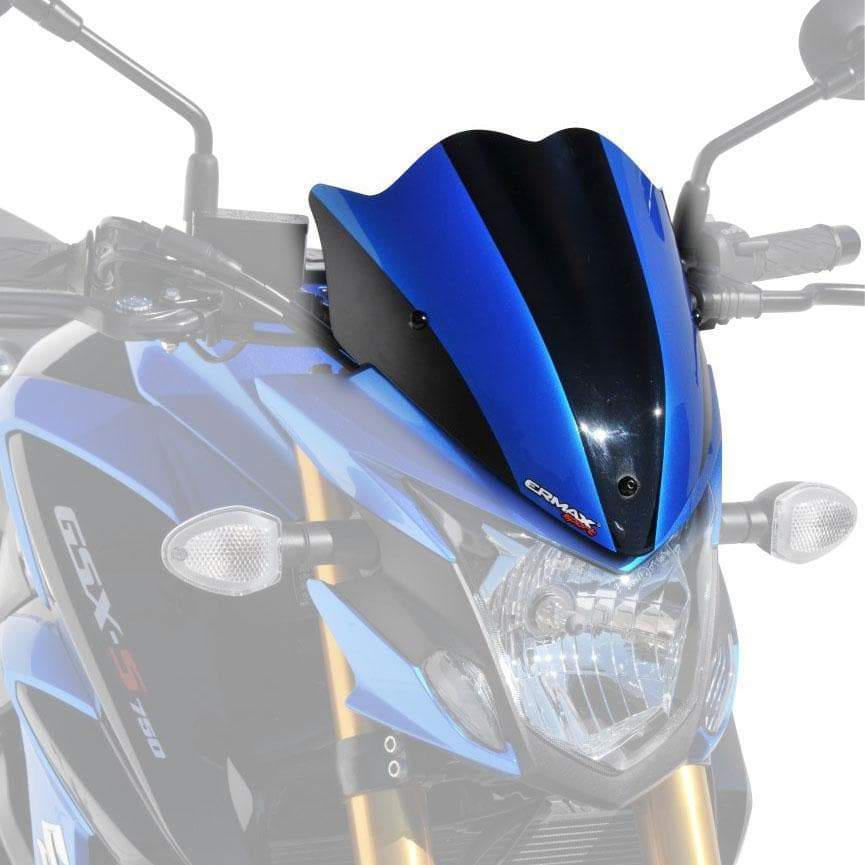 Ermax Fly Screen | Metallic Black/Metallic Blue/Metallic Matte Black (Sparkle Black/Triton Blue) | Suzuki GSX-S 750 2017>2021-E1504S89-S3-Screens-Pyramid Motorcycle Accessories
