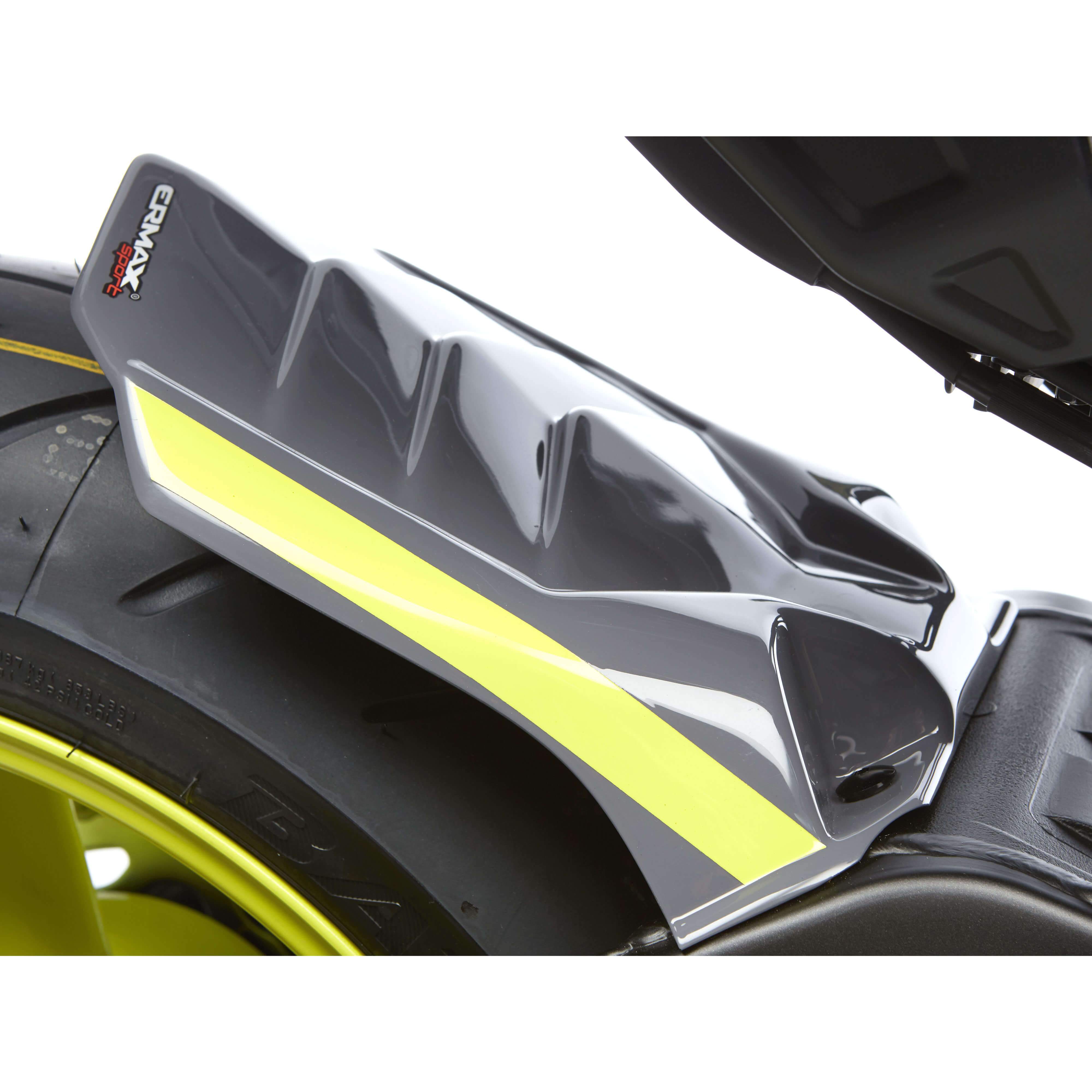 Ermax Hugger | Gloss Grey/Yellow (Nimbus Grey/Fluo Yellow) | Yamaha MT-10 2016>2017-Huggers-Pyramid Motorcycle Accessories