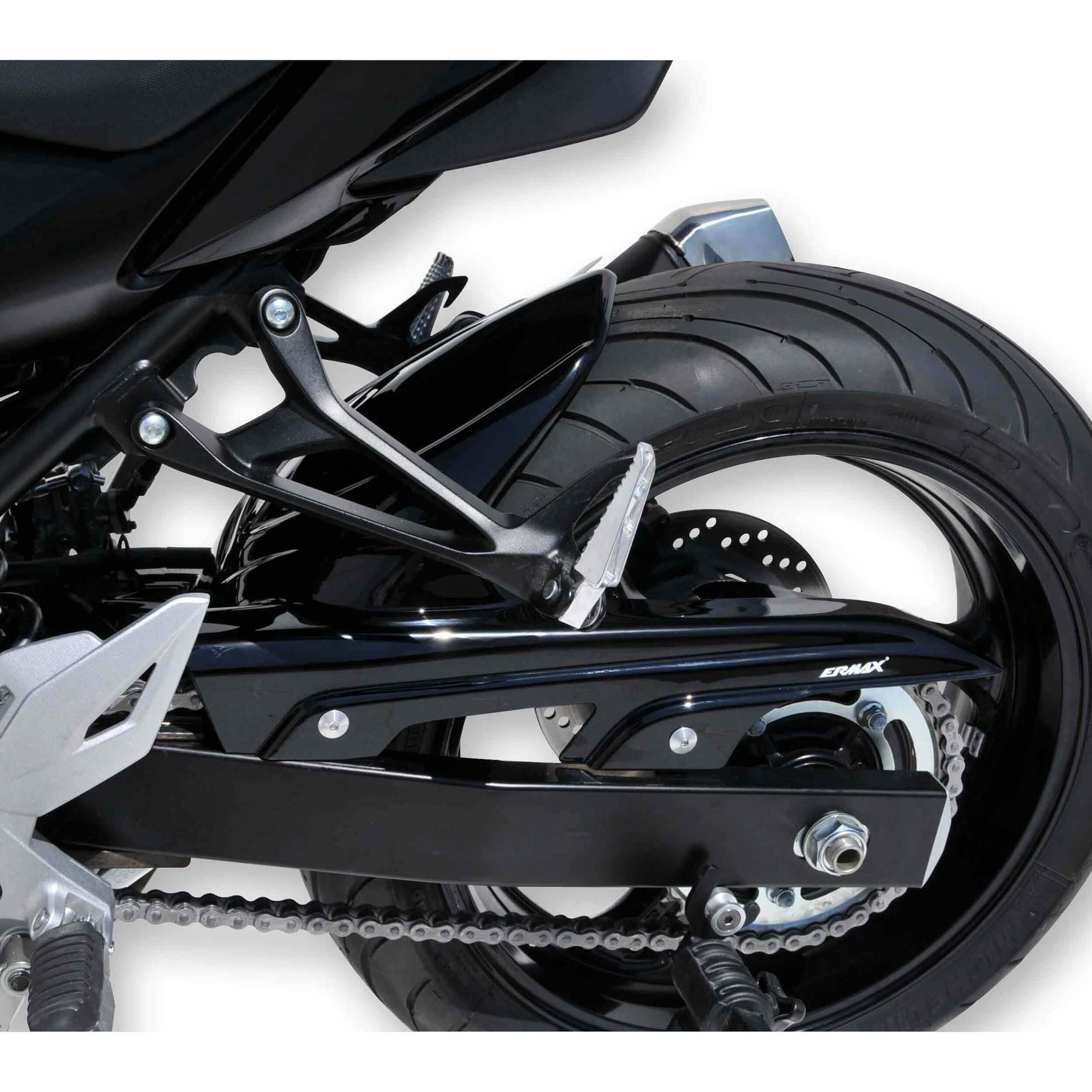 Ermax Hugger | Metallic Black (Glass Sparkle Black) | Suzuki GSR 750 2011>2013-Huggers-Pyramid Motorcycle Accessories
