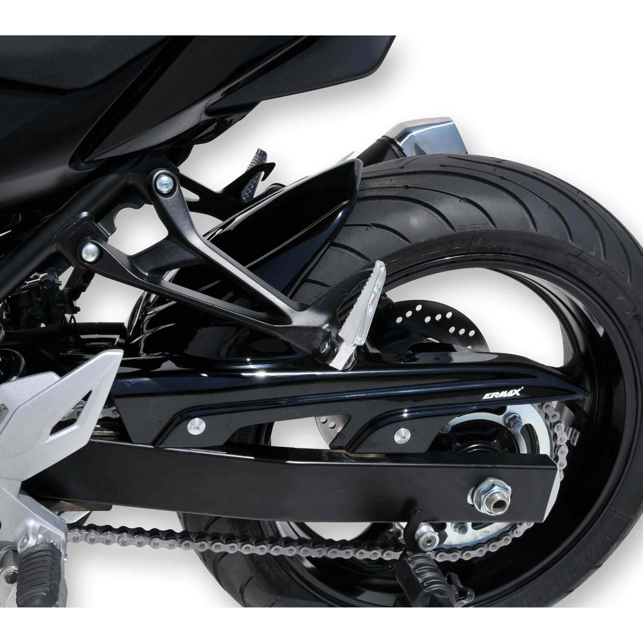 Ermax Hugger | Metallic Black (Glass Sparkle Black) | Suzuki GSR 750 2011>2013-E730458104-Huggers-Pyramid Motorcycle Accessories