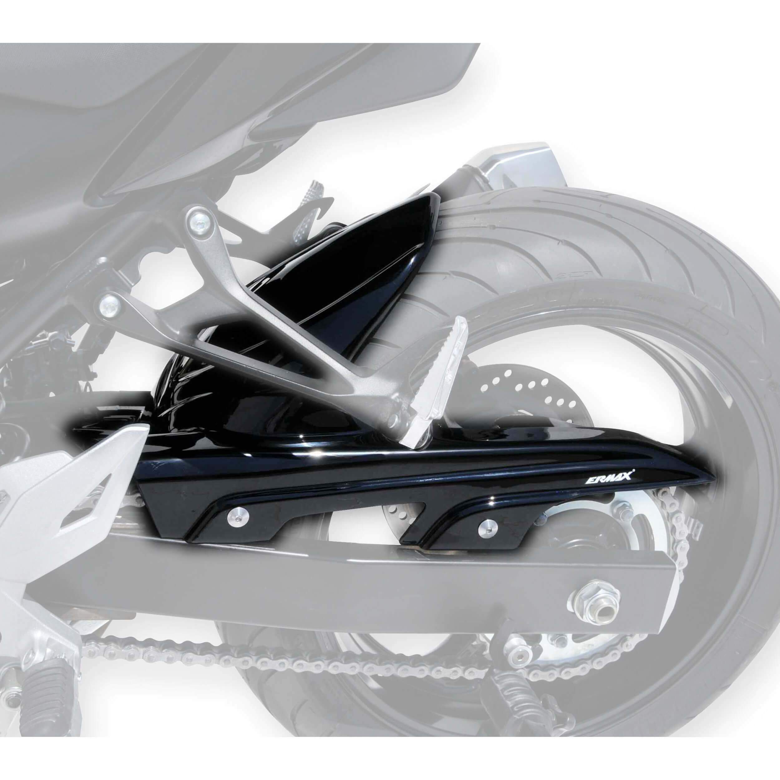 Ermax Hugger | Metallic Black (Glass Sparkle Black) | Suzuki GSR 750 2011>2013-Huggers-Pyramid Motorcycle Accessories