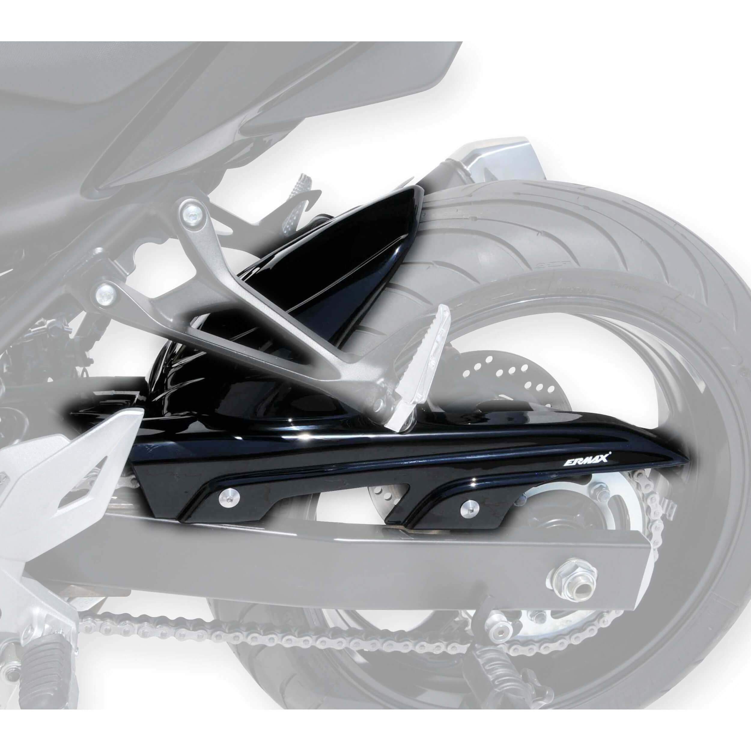 Ermax Hugger | Metallic Black (Glass Sparkle Black) | Suzuki GSR 750 2011>2013-E730458104-Huggers-Pyramid Motorcycle Accessories