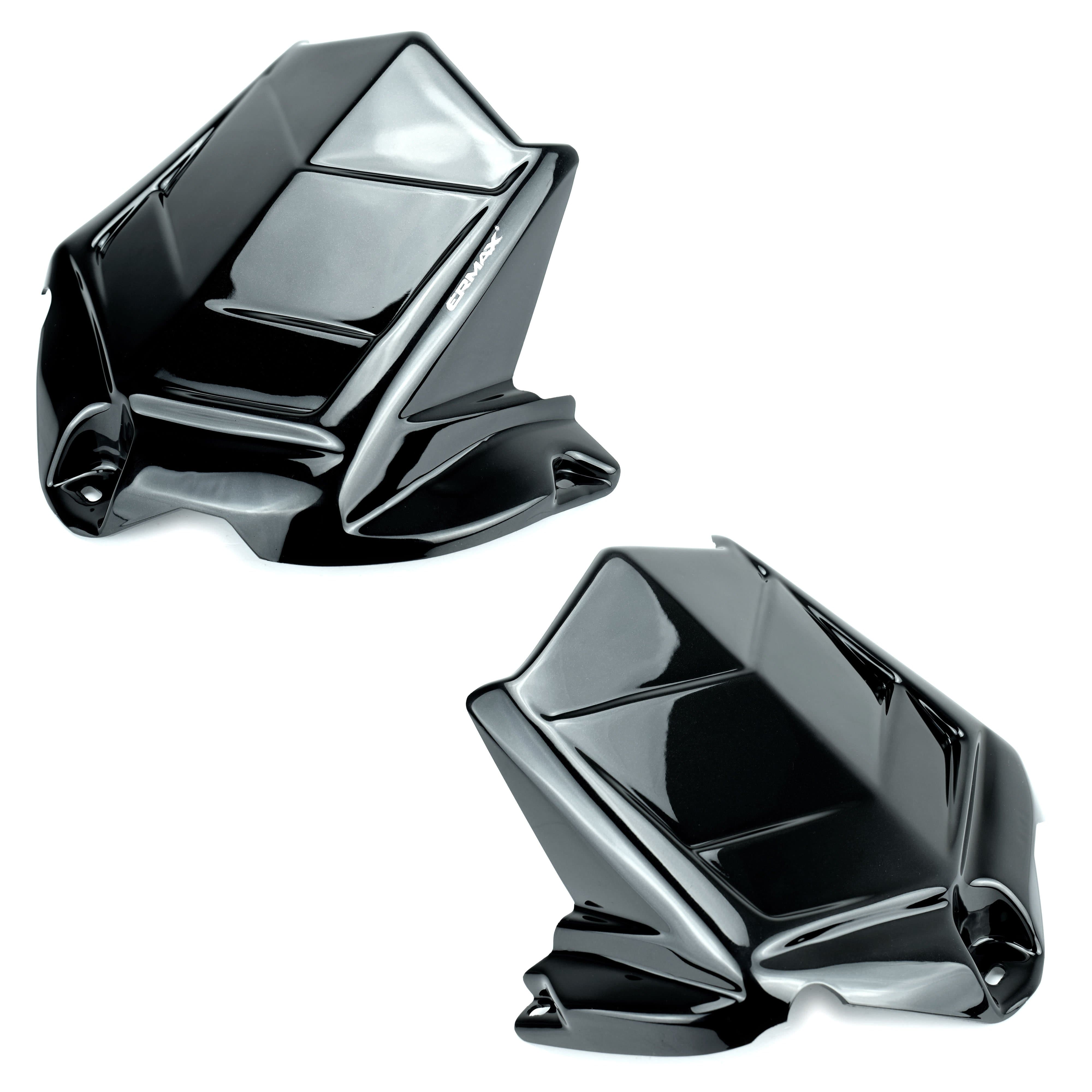 Ermax Hugger | Metallic Black (Metallic Spark Black) | Kawasaki ZX6-R 2009>2016-E730368072-Huggers-Pyramid Motorcycle Accessories