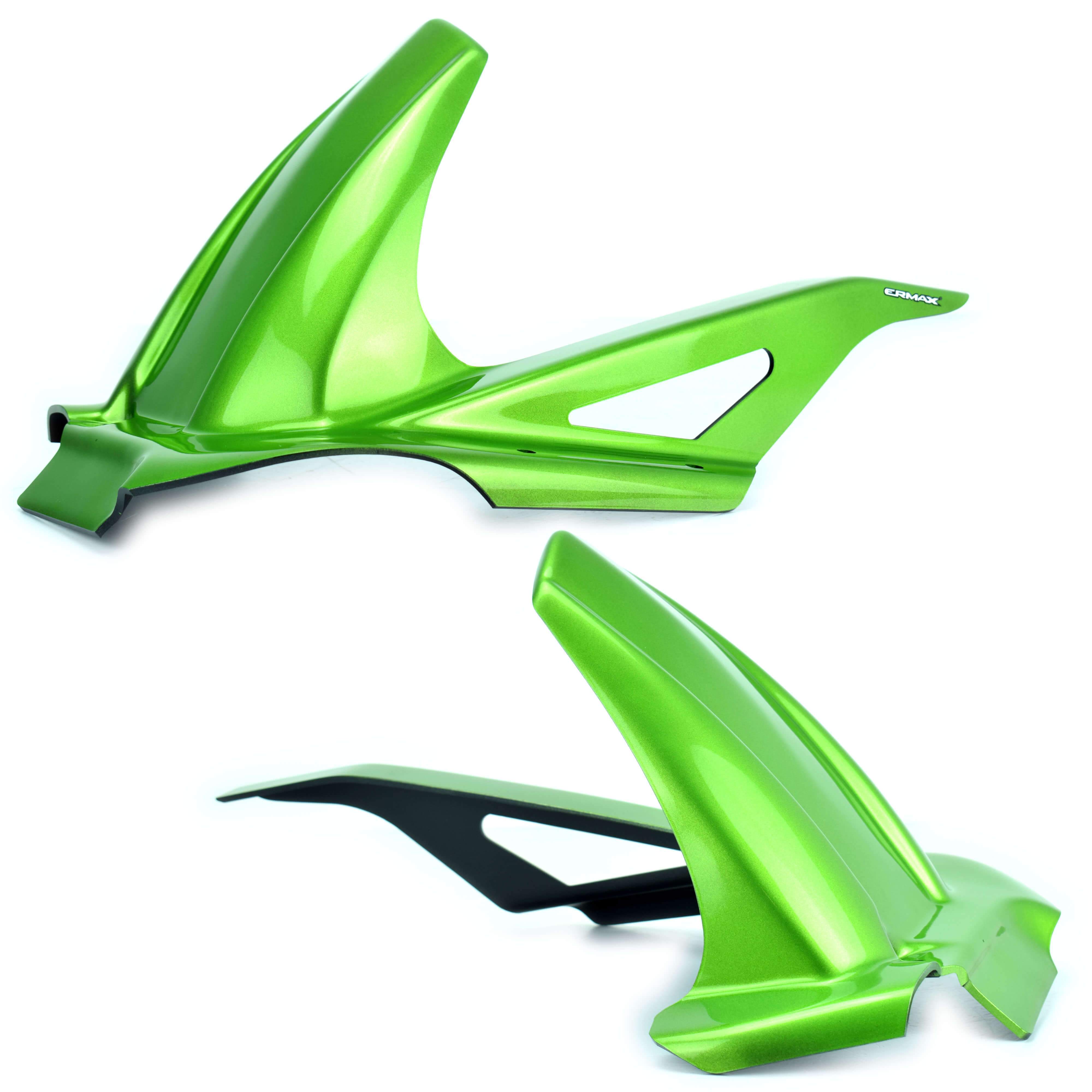 Ermax Hugger | Metallic Green (Candy Lime Green) | Kawasaki ER-6F 2012>2015-E730324082-Huggers-Pyramid Plastics