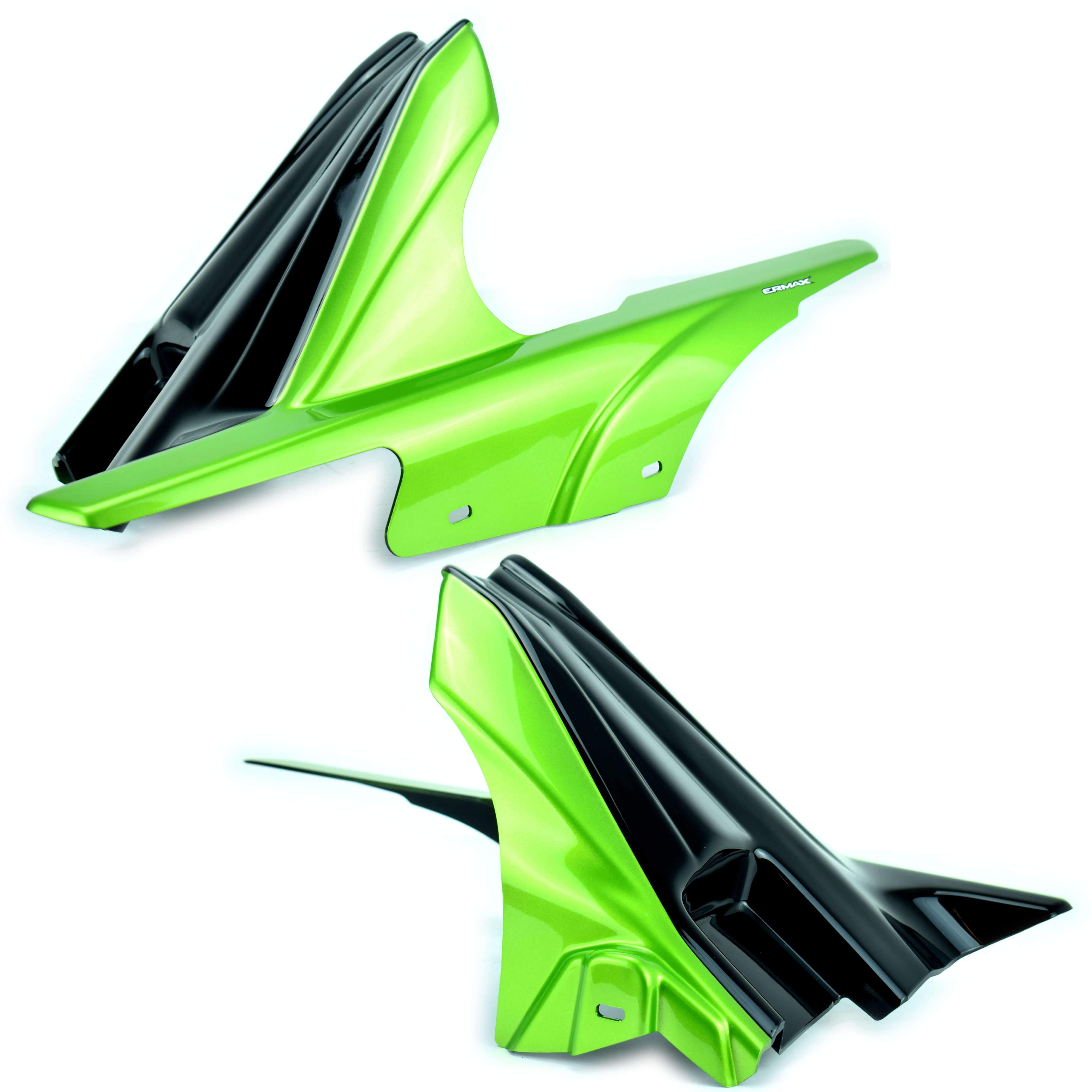 Ermax Hugger | Metallic Green/Metallic Black (Candy Lime Green/Metallic Black) | Kawasaki Ninja 1000 2011>2016-E730310079-Huggers-Pyramid Plastics