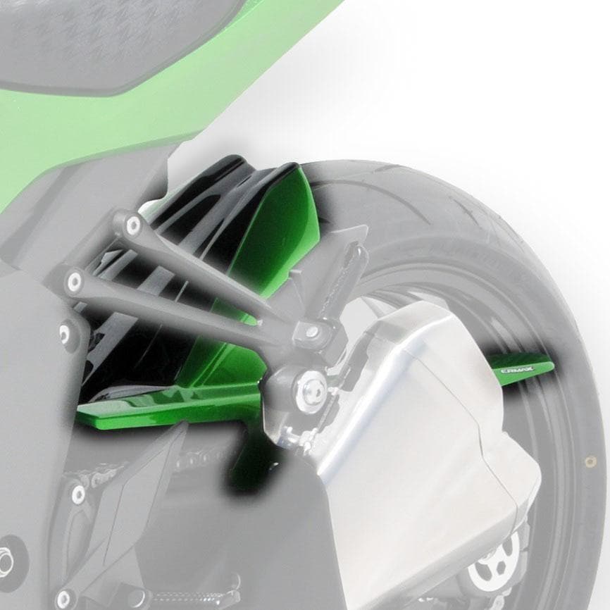 Ermax Hugger | Metallic Green/Metallic Black (Candy Lime Green/Metallic Black) | Kawasaki Z 1000 2011>2011-E730310077-Huggers-Pyramid Motorcycle Accessories