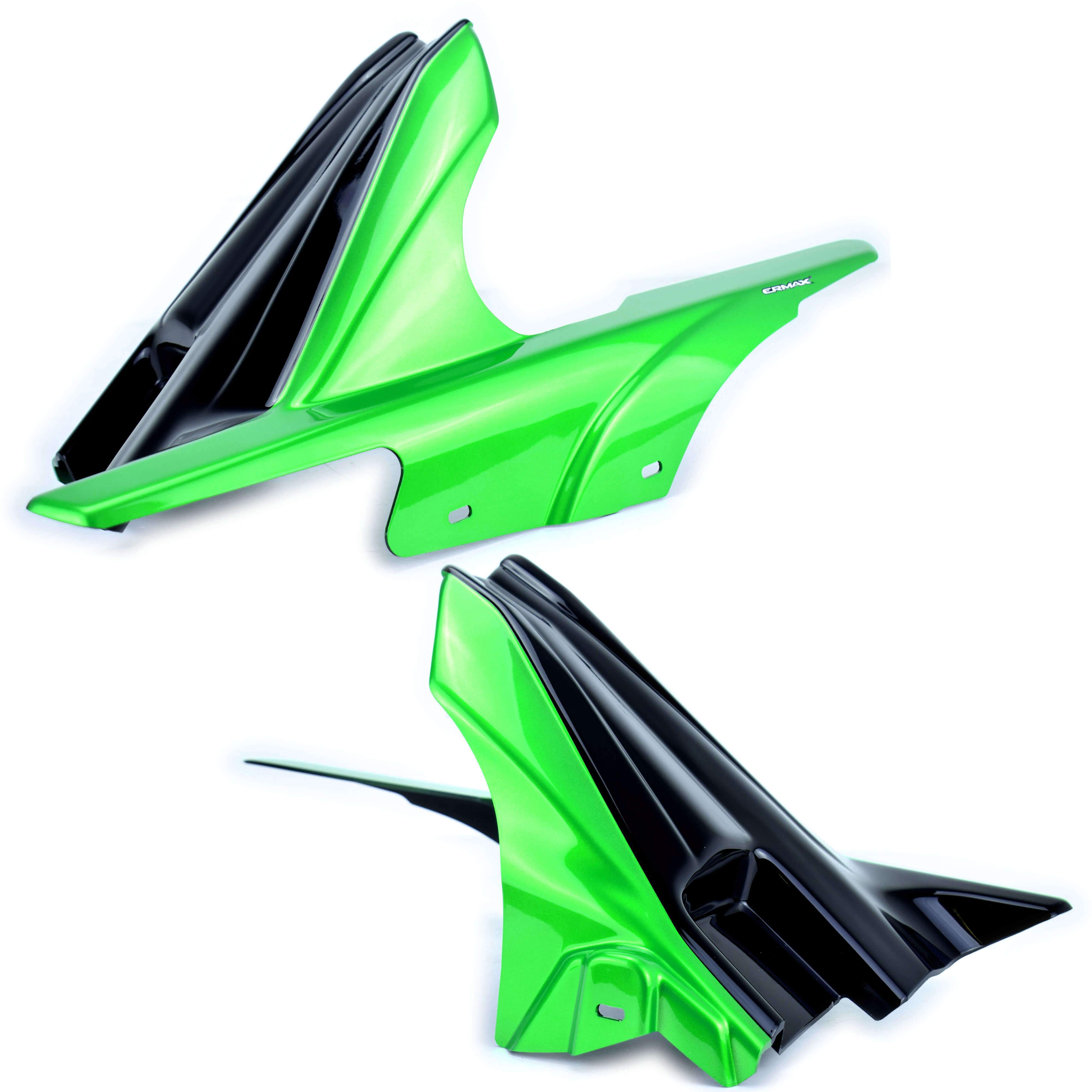 Ermax Hugger | Metallic Green/Metallic Black (Golden Blazed Green/Spark Black) | Kawasaki Ninja 1000 2011>2016-E730311079-Huggers-Pyramid Plastics