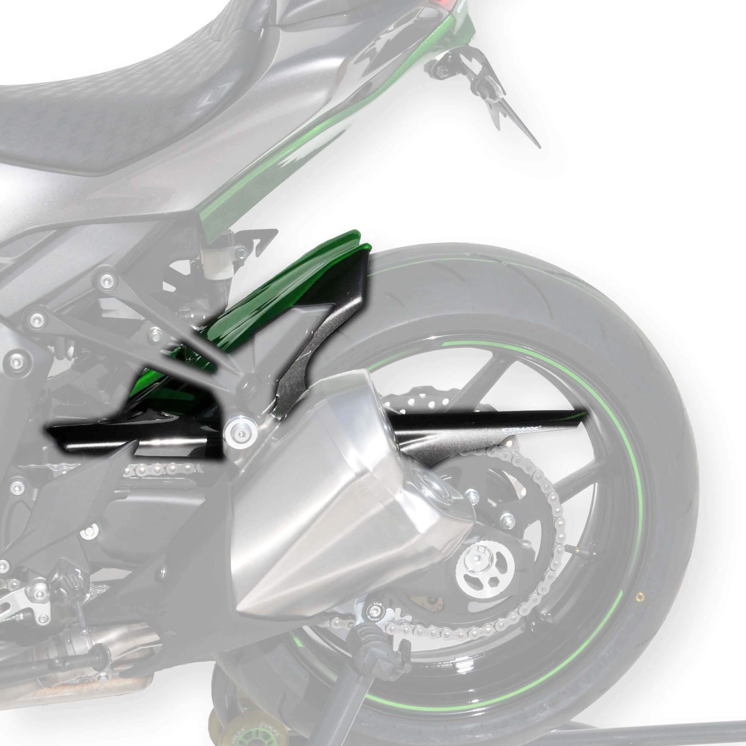 Ermax Hugger | Metallic Green/Metallic Grey (Golden Blazed Green/Graphite Grey) | Kawasaki Z 1000 2014>2014-E730370087-Huggers-Pyramid Motorcycle Accessories