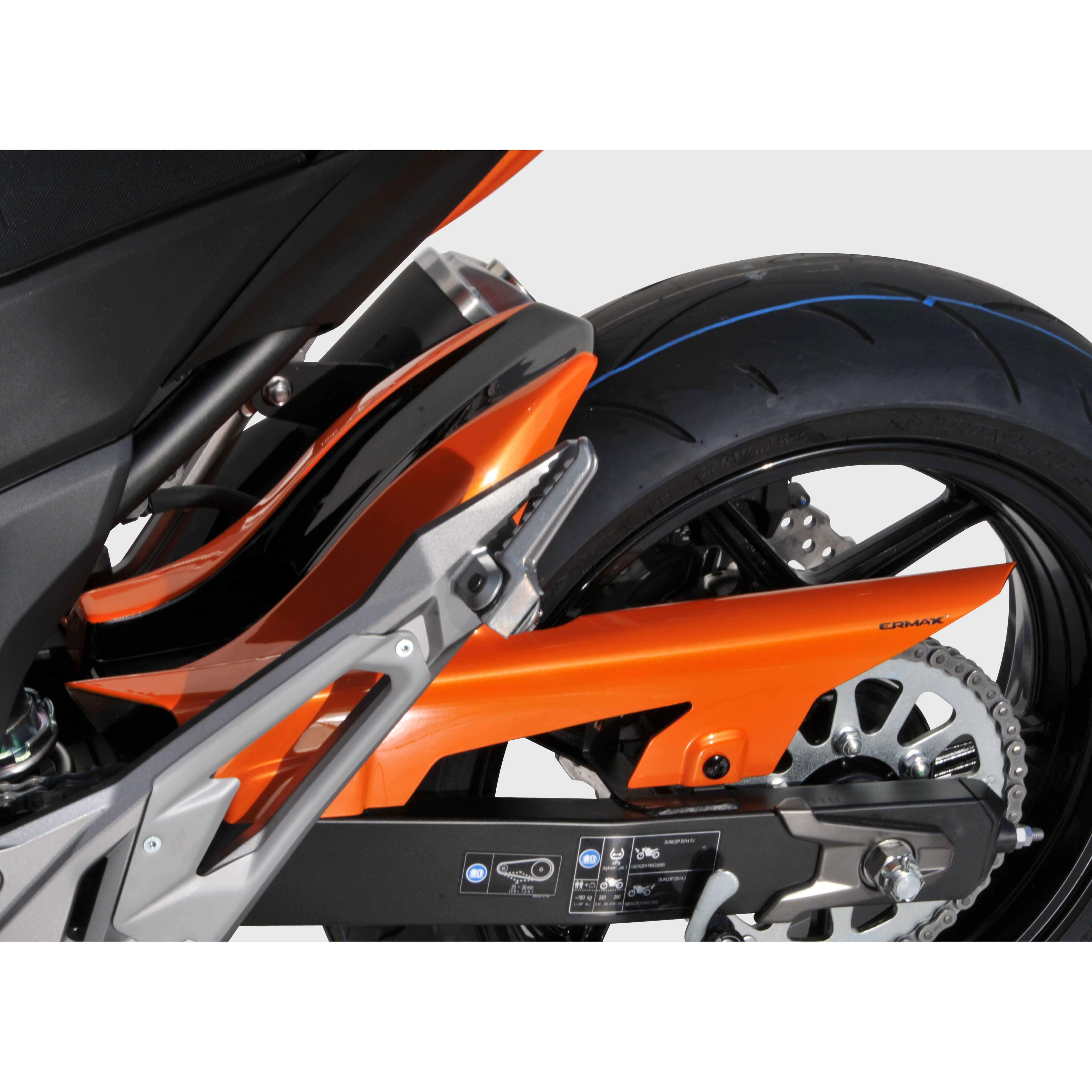 Ermax Hugger | Metallic Orange/Metallic Black(Pearl Blazing Orange/Spark Black) | Kawasaki Z 800 2013>2013-E730384084-Huggers-Pyramid Motorcycle Accessories