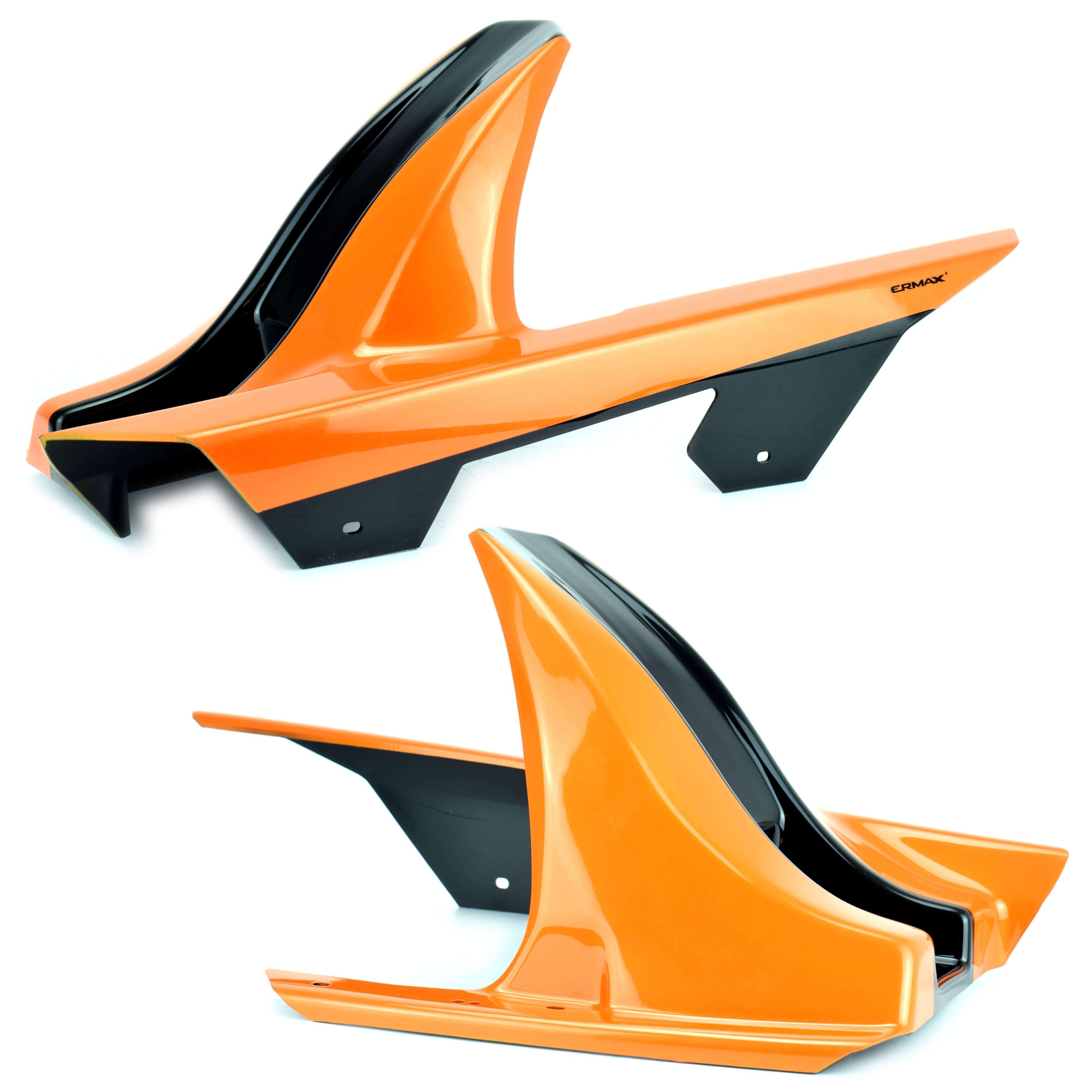 Ermax Hugger | Metallic Orange/Metallic Black(Pearl Blazing Orange/Spark Black) | Kawasaki Z 800 2013>2013-E730384084-Huggers-Pyramid Motorcycle Accessories