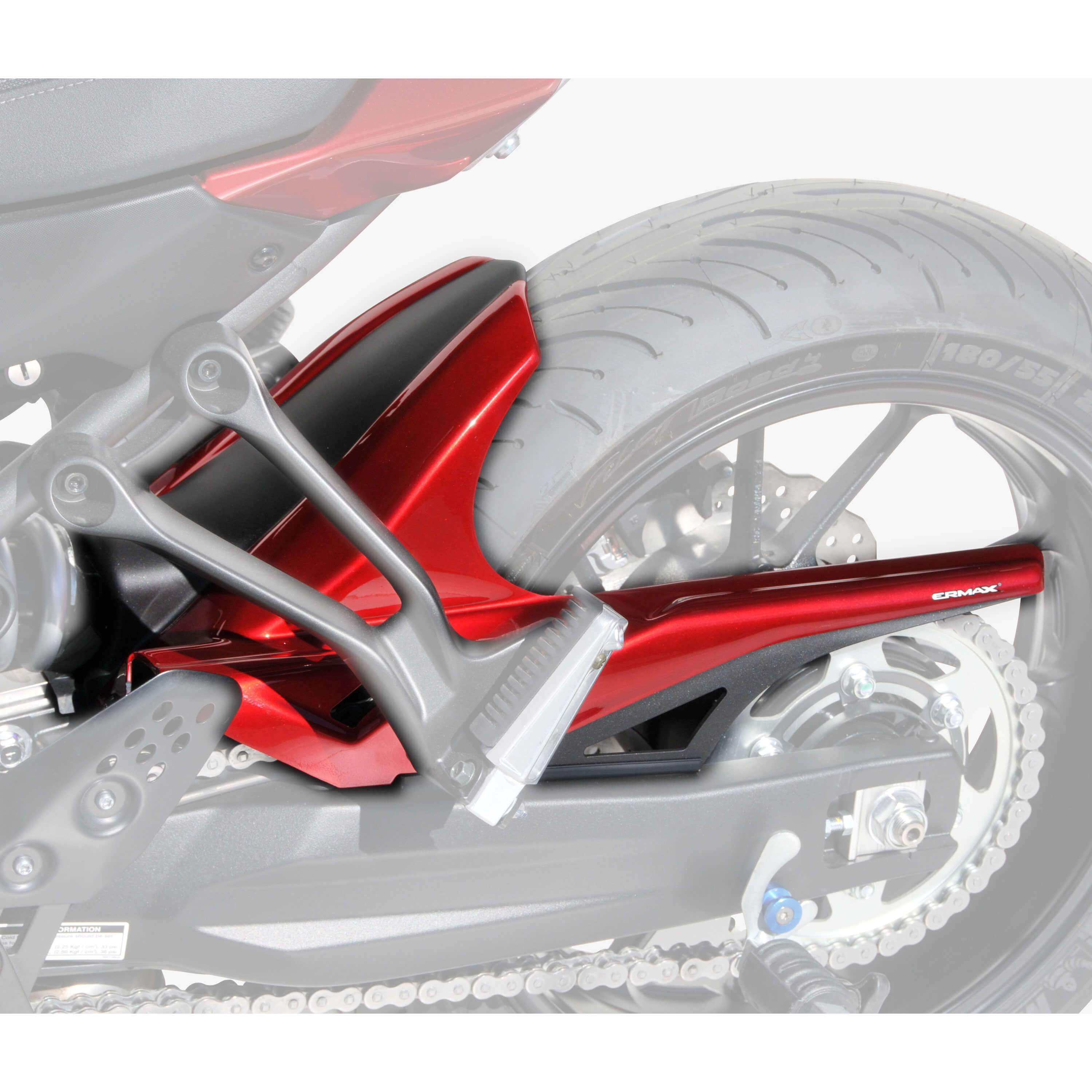 Ermax Hugger | Metallic Red/Matte Black (Radical Red/Matte Black) | Yamaha MT-07 2016>2018-E730201133-Huggers-Pyramid Motorcycle Accessories