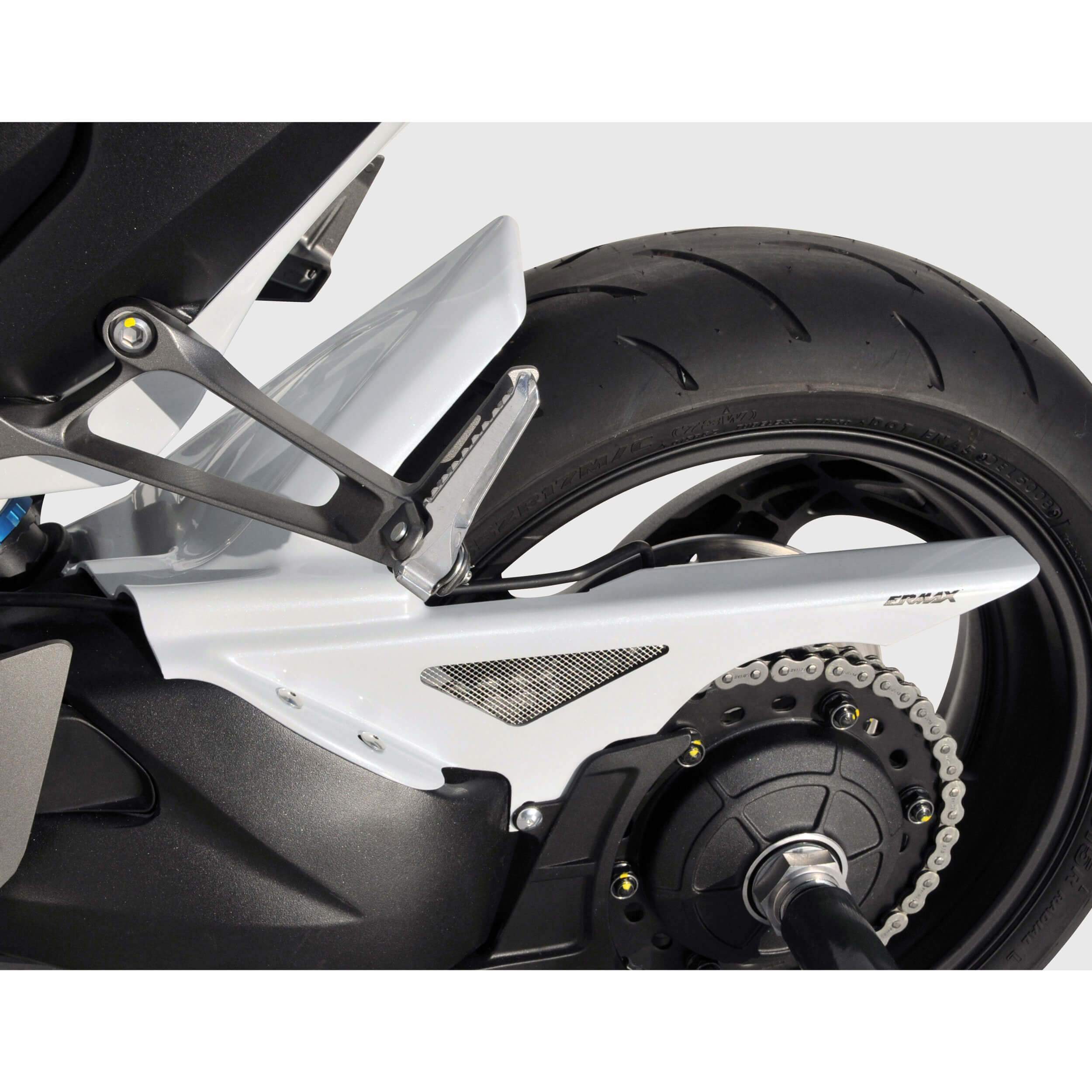 Ermax Hugger | Metallic White (Pearl Cool White) | Honda CB 1000 R 2008>2012-E730112103-Huggers-Pyramid Plastics