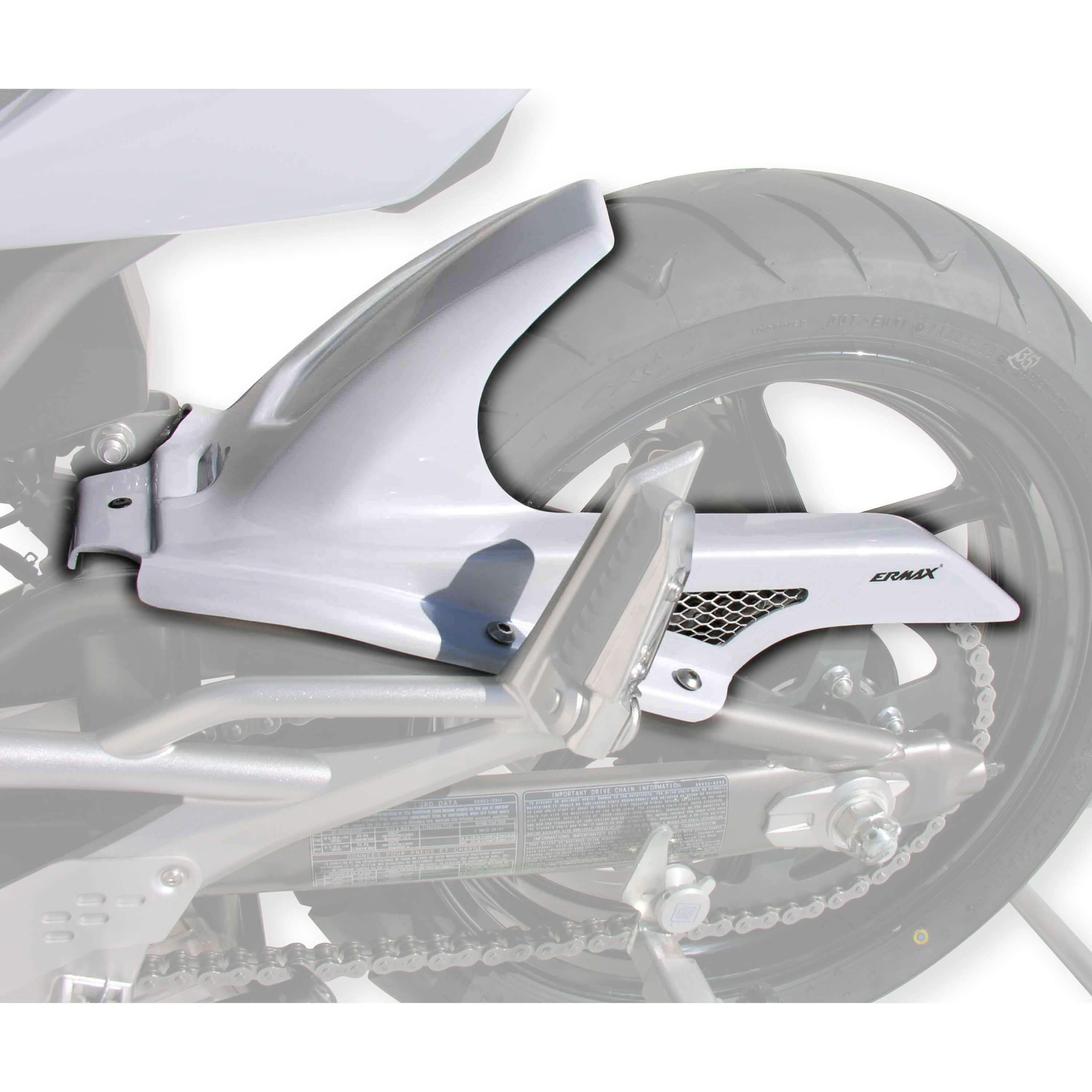 Ermax Hugger | Metallic White (Pearl Stardust White) | Kawasaki ER-6N 2009>2011-Huggers-Pyramid Motorcycle Accessories