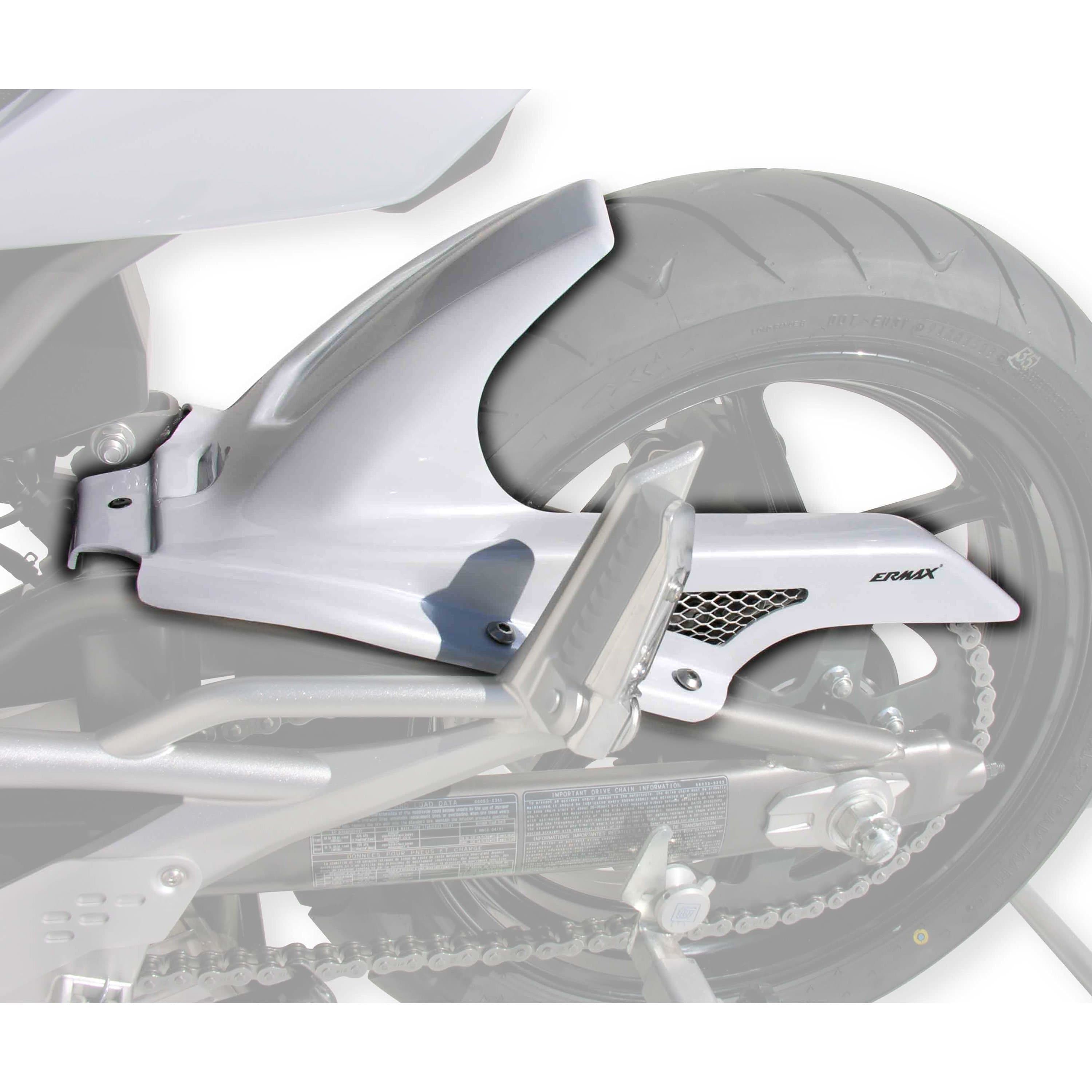 Ermax Hugger | Metallic White (Pearl White) | Kawasaki ER-6N 2011>2011-E730312071-Huggers-Pyramid Plastics