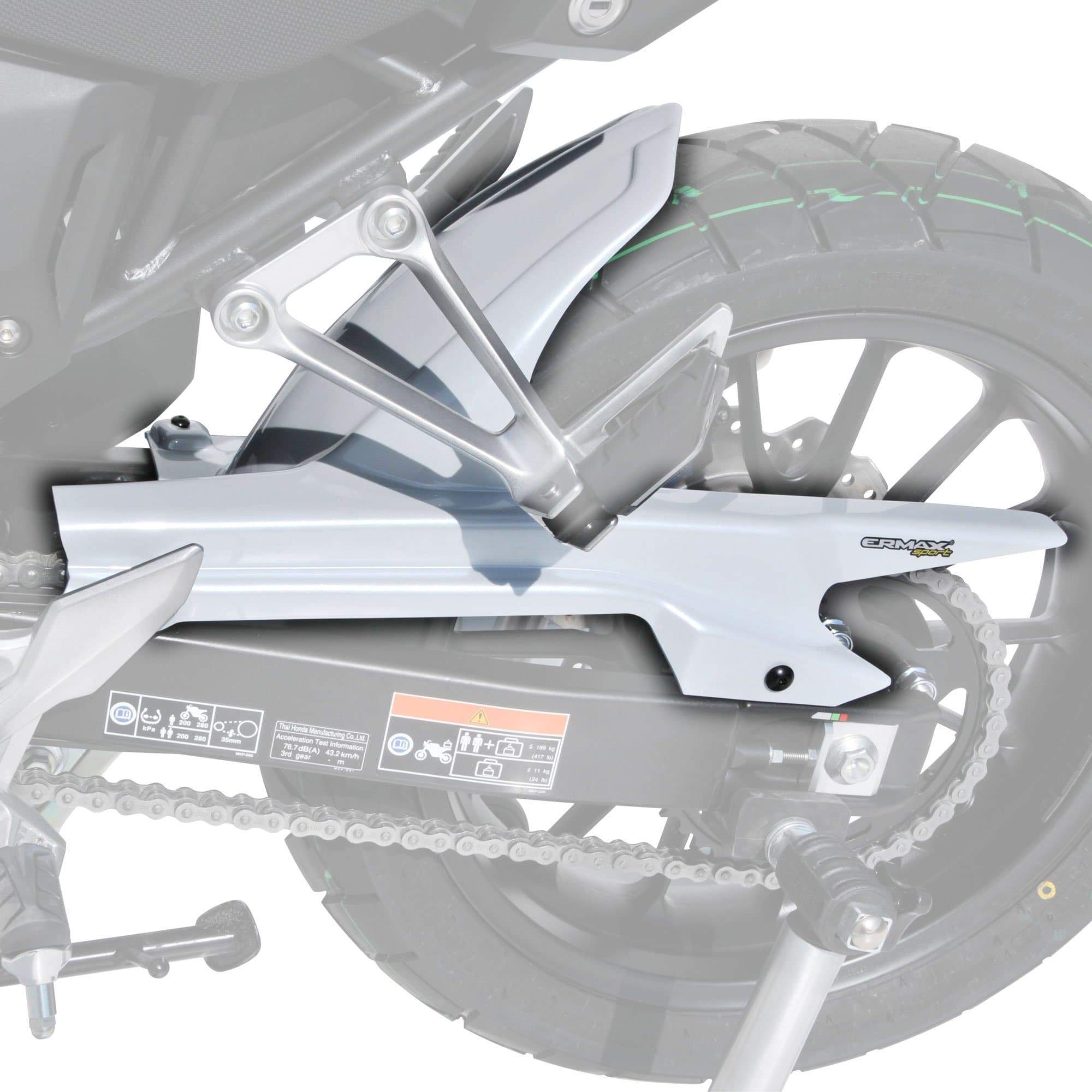 Ermax Hugger | Pearl Metalloid White | Honda CB 500 X 2019>Current-E7301T06-21-Huggers-Pyramid Motorcycle Accessories