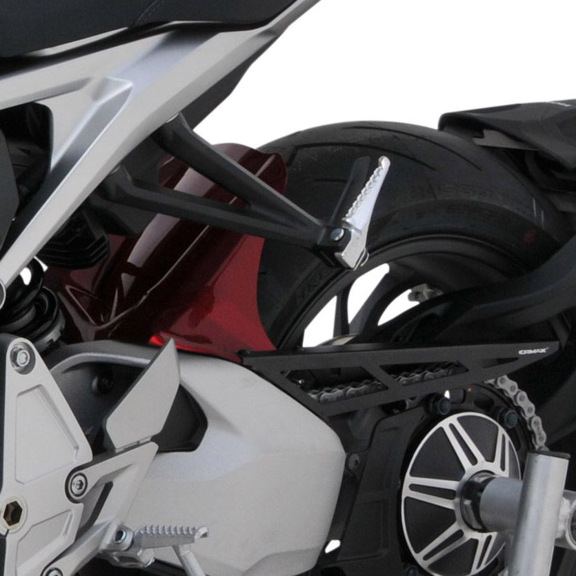 Ermax Hugger w/ Aluminium Chainguard | Candy Chromosphere Red [r 381] | Honda CB 1000 R 2021>Current -   Pyramid Motorcycle Accessories