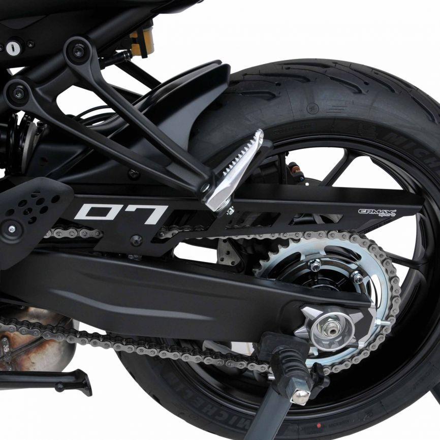 Ermax Hugger with Aluminium Chainguard | Matte Black | Yamaha MT-07 2021>2024 -   Pyramid Motorcycle Accessories