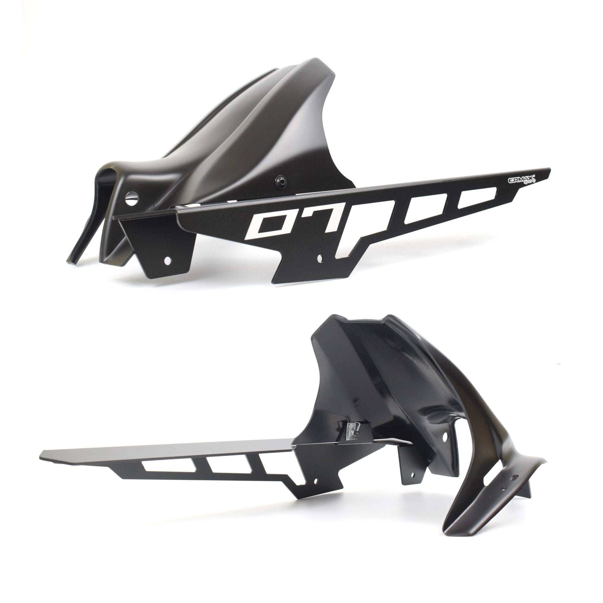Ermax Hugger with Aluminium Chainguard | Matte Black | Yamaha MT-07 2021>2024 -   Pyramid Motorcycle Accessories