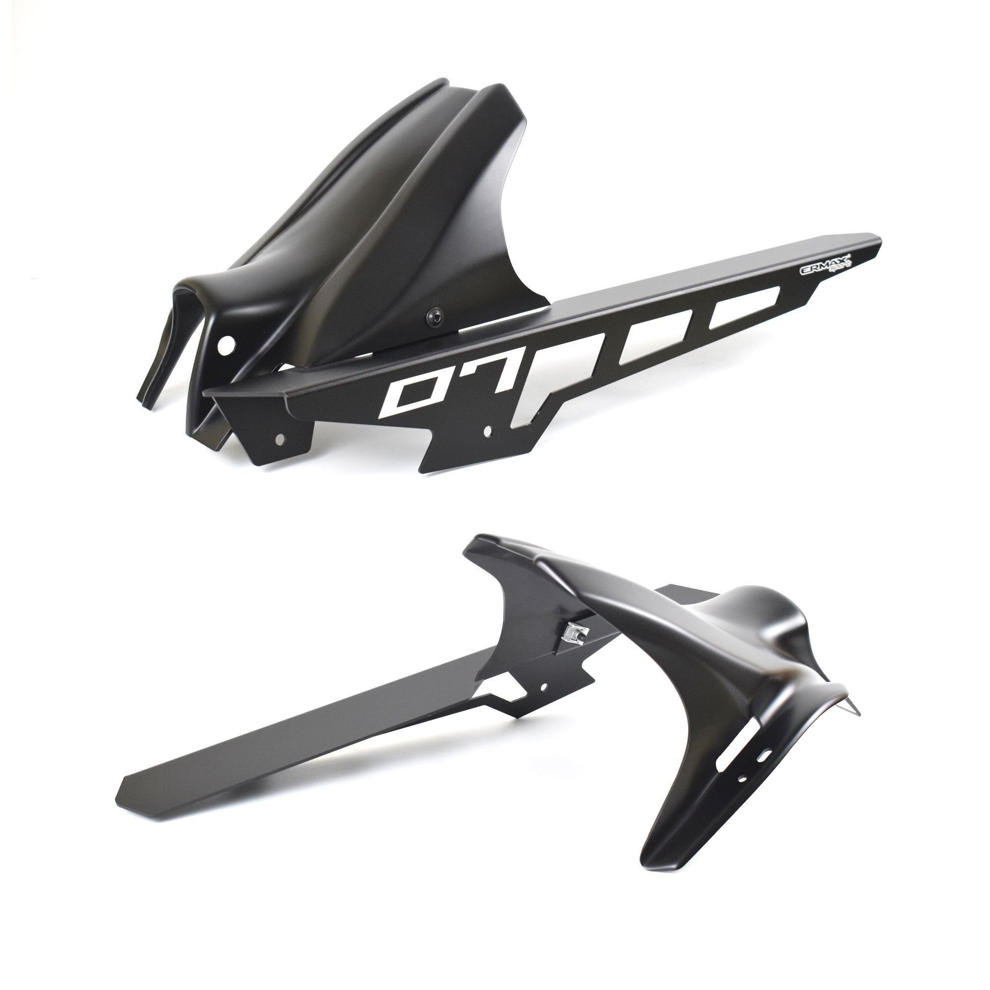 Ermax Hugger with Aluminium Chainguard | Tech Black [mdnm6] | Yamaha MT-07 2021>2024 -   Pyramid Motorcycle Accessories