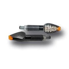 Ermax LED Indicators Oval | White & Orange with Black Trim-E9105NO018-Lights-Pyramid Motorcycle Accessories