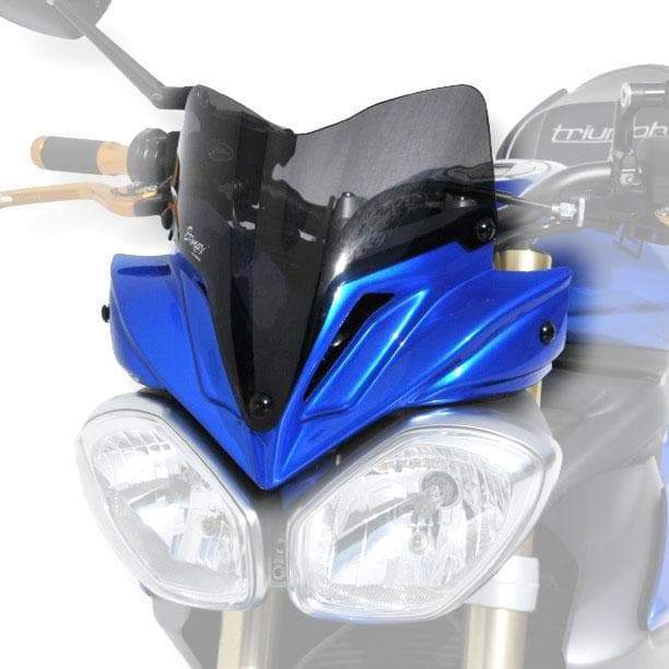 Ermax Nose Fairing | Carribean Blue with Dark Smoke Screen | Triumph Street Triple 675 2013>2015-E262159034-Screens-Pyramid Motorcycle Accessories
