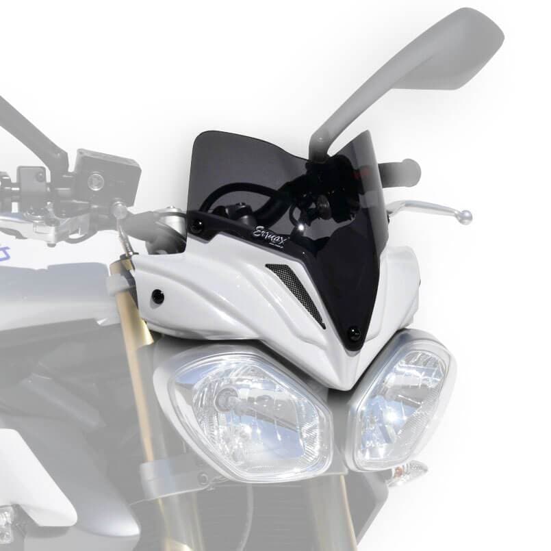 Ermax Nose Fairing | Crystal White with Dark Smoke Screen | Triumph Speed Triple 1050 2011>2015-E272121030-Screens-Pyramid Motorcycle Accessories