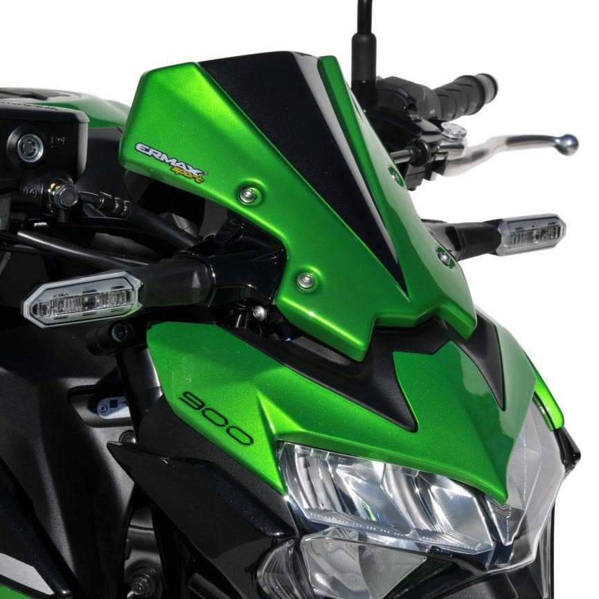 Ermax Nose Fairing | Met Green/Met Black (Candy Lime Green/Metallic Spark Black) | Kawasaki Z 900 2020>Current-E1503S77-10-Screens-Pyramid Motorcycle Accessories