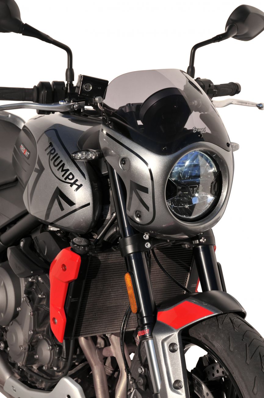 Ermax Nose Fairing | Silver Ice/Jet Black [pg] | Triumph Trident 660 2021>Current-Screens-Pyramid Motorcycle Accessories