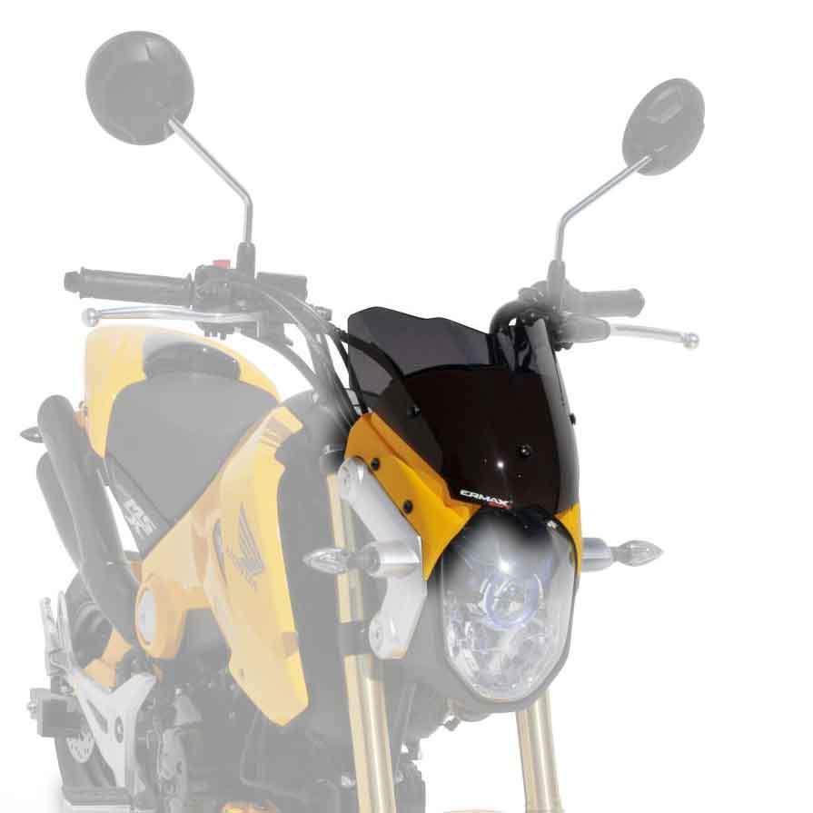Ermax Nose Fairing | Yellow with Dark Smoke Screen | Honda MSX 125 2013>2016-E150140138-Screens-Pyramid Motorcycle Accessories