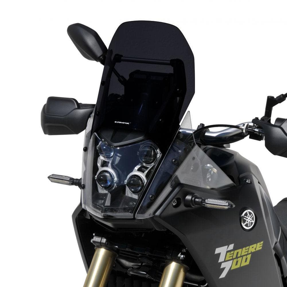 Ermax Original Screen | Black (Opaque) | Yamaha Tenere 700 2019>Current-Screens-Pyramid Motorcycle Accessories