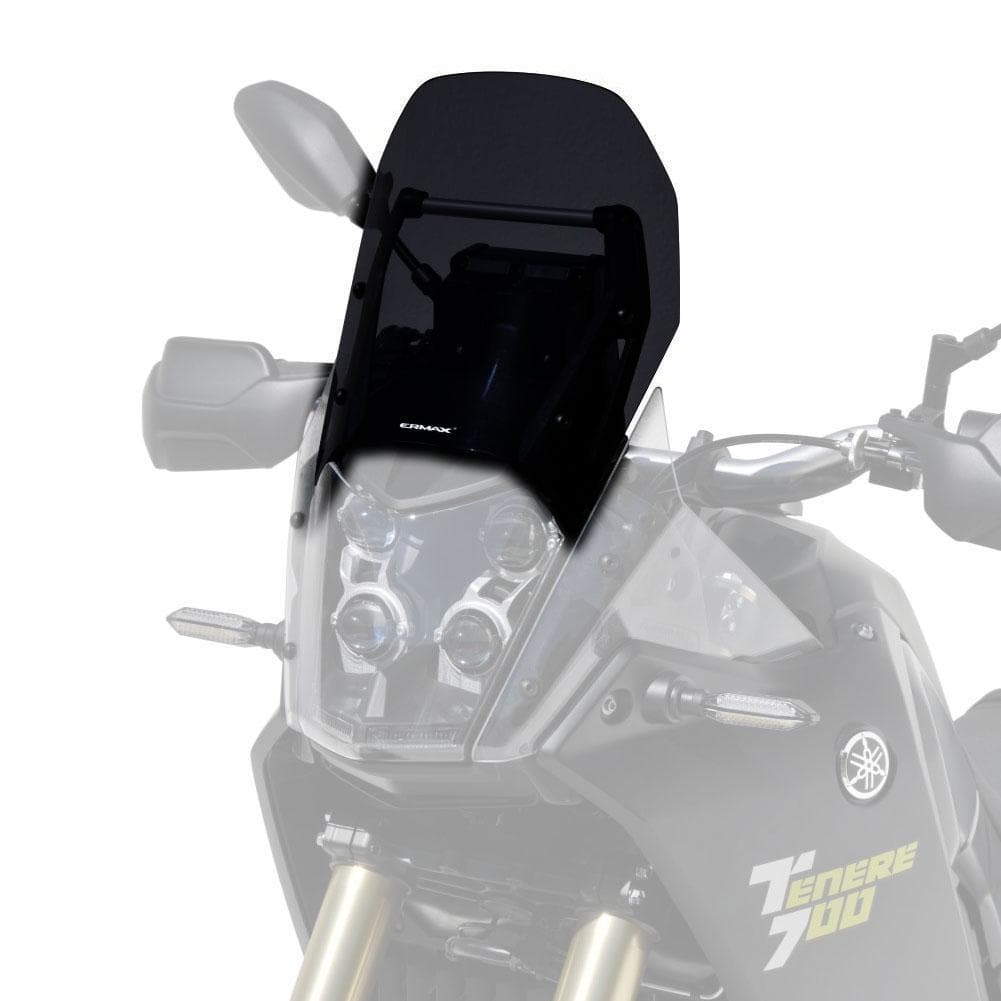 Ermax Original Screen | Black (Opaque) | Yamaha Tenere 700 2019>Current-Screens-Pyramid Motorcycle Accessories