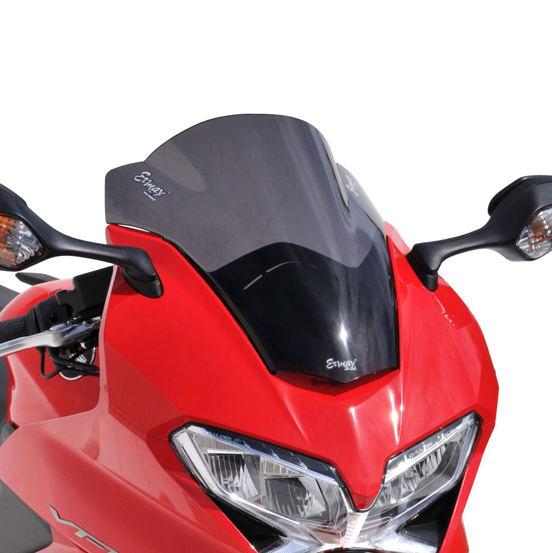 Ermax Racing Screen | Dark Smoke | Honda VFR 800 F 2014>2016-Screens-Pyramid Motorcycle Accessories