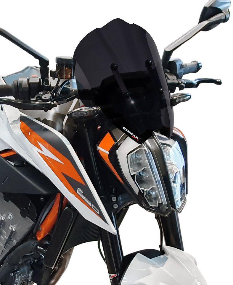 Ermax Racing Screen | Dark Smoke | KTM 890 Duke 2020>Current-E0654K12-03-Screens-Pyramid Motorcycle Accessories