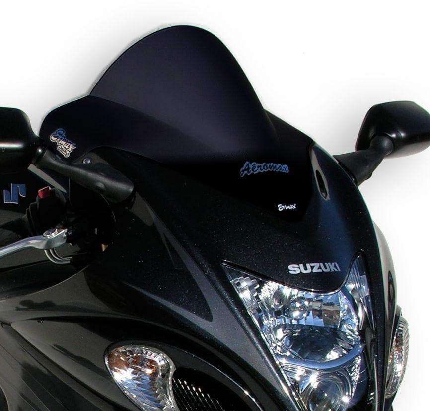Ermax Racing Screen | Satin Black | Suzuki Hayabusa GSX1300R 2008>2019-E070447088-Screens-Pyramid Motorcycle Accessories
