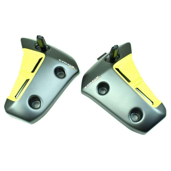 Ermax Radiator Cheeks | Gloss Yellow/Matte Metallic Grey (Fluo Yellow/Matte Night Fluo Grey) | Yamaha MT-07 2018>2020 -  Shop name