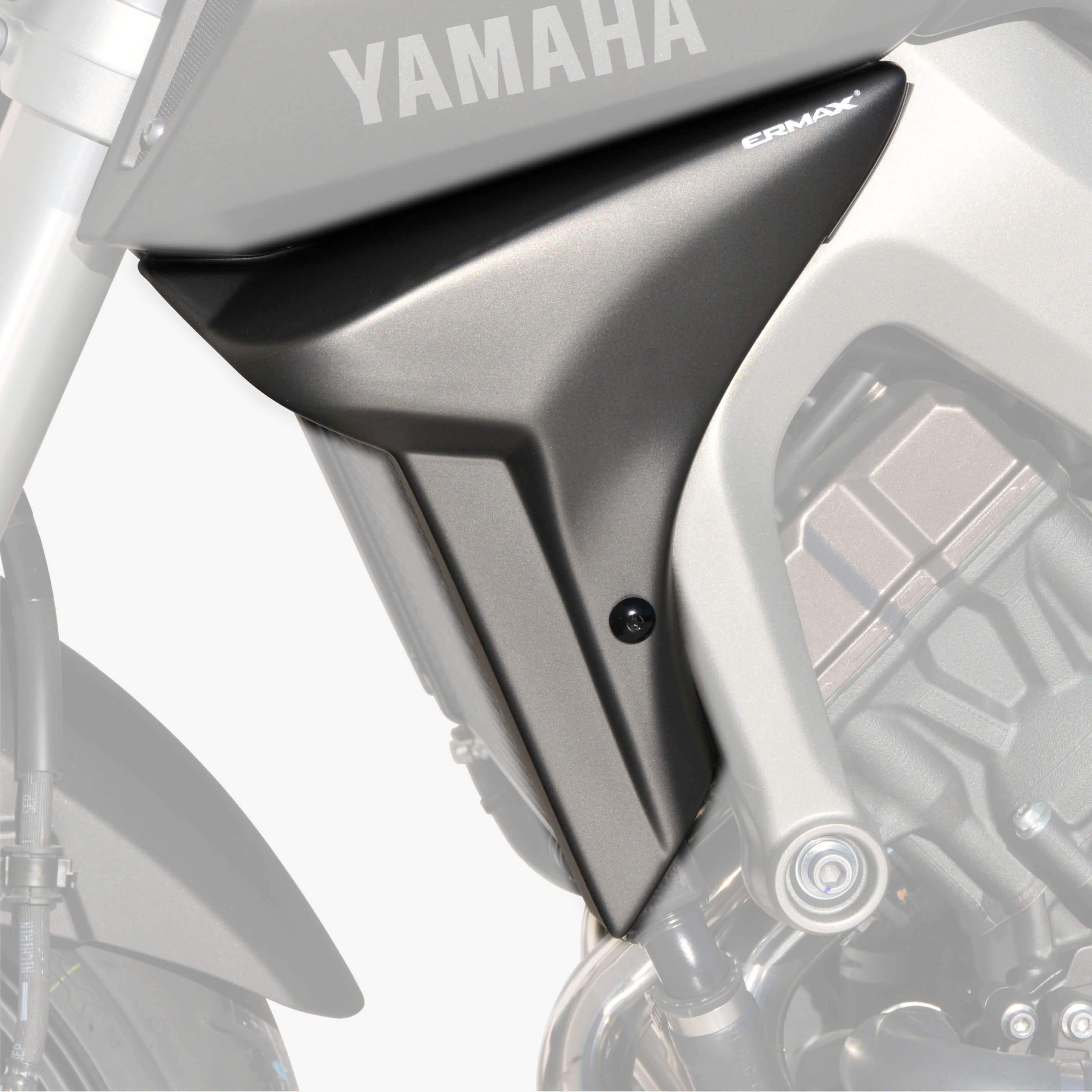Ermax Radiator Cheeks | Matte Grey (Matte Grey Metallic) | Yamaha MT-09 2014>2016-E760294117-Radiator Cheeks-Pyramid Motorcycle Accessories