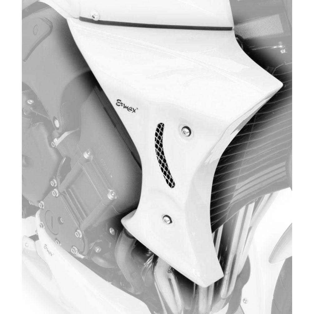 Ermax Radiator Cheeks | Metallic White (Bluish White Cocktail) | Yamaha FZ1 2006>2015-E760212082-Radiator Cheeks-Pyramid Plastics