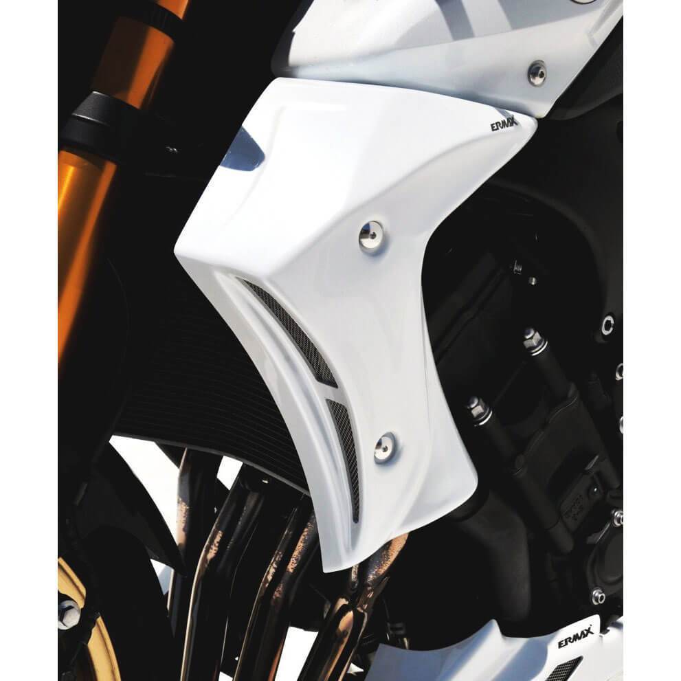 Ermax Radiator Cheeks | Metallic White (Bluish White Cocktail) | Yamaha FZ8 2010>2014-E760212108-Radiator Cheeks-Pyramid Plastics