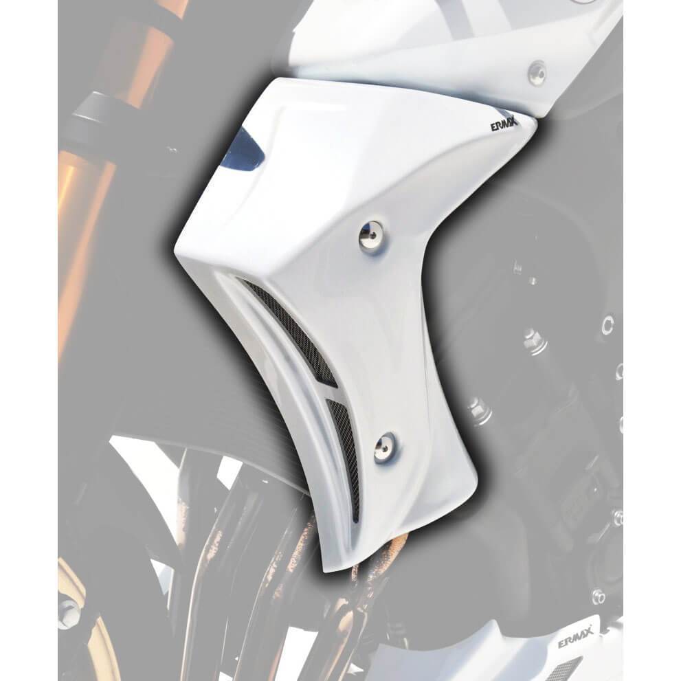 Ermax Radiator Cheeks | Metallic White (Bluish White Cocktail) | Yamaha FZ8 2010>2014-E760212108-Radiator Cheeks-Pyramid Motorcycle Accessories