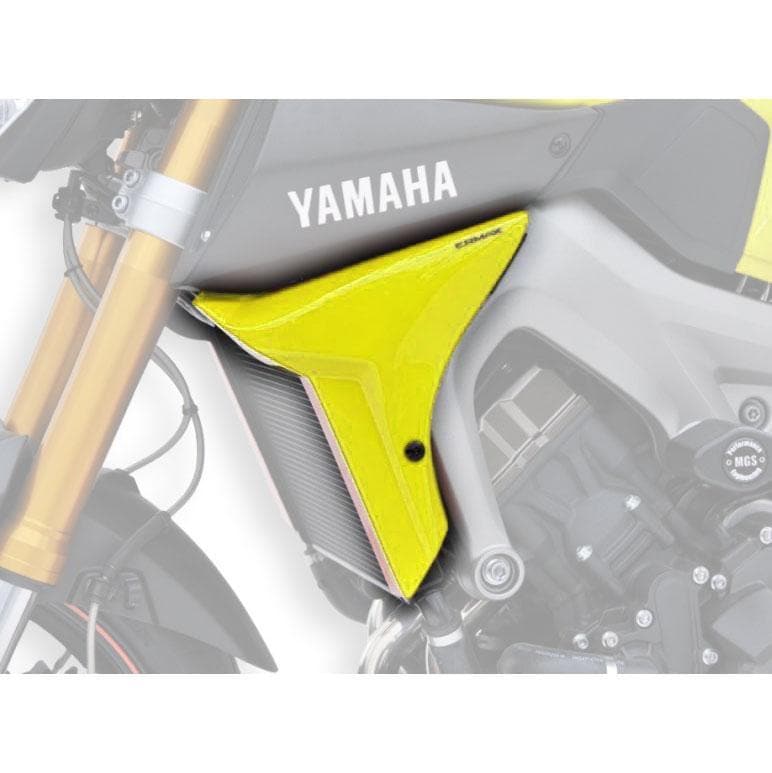 Ermax Radiator Cheeks | Metallic Yellow (Extreme Yellow) | Yamaha MT-09 2015>2015-E760293117-Radiator Cheeks-Pyramid Motorcycle Accessories