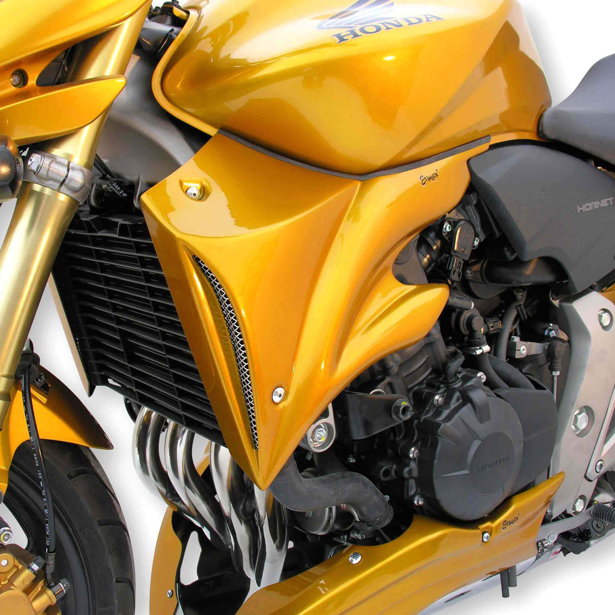 Ermax Radiator Cheeks | Metallic Yellow (Pearl Amber Yellow) | Honda CB 600 F Hornet 2007>2008 -  Shop name