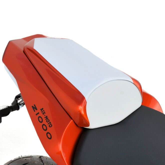Ermax Seat Cowl | Met White/Met Orange (Pearl Stardust White/Candy Burnt Orange) | Kawasaki Z 1000 2010>2010-Seat Cowls-Pyramid Motorcycle Accessories