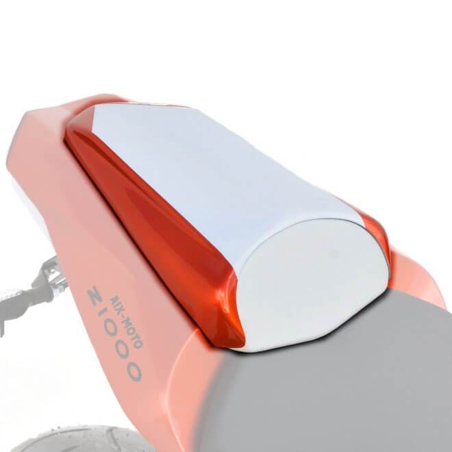 Ermax Seat Cowl | Met White/Met Orange (Pearl Stardust White/Candy Burnt Orange) | Kawasaki Z 1000 2010>2010-Seat Cowls-Pyramid Motorcycle Accessories