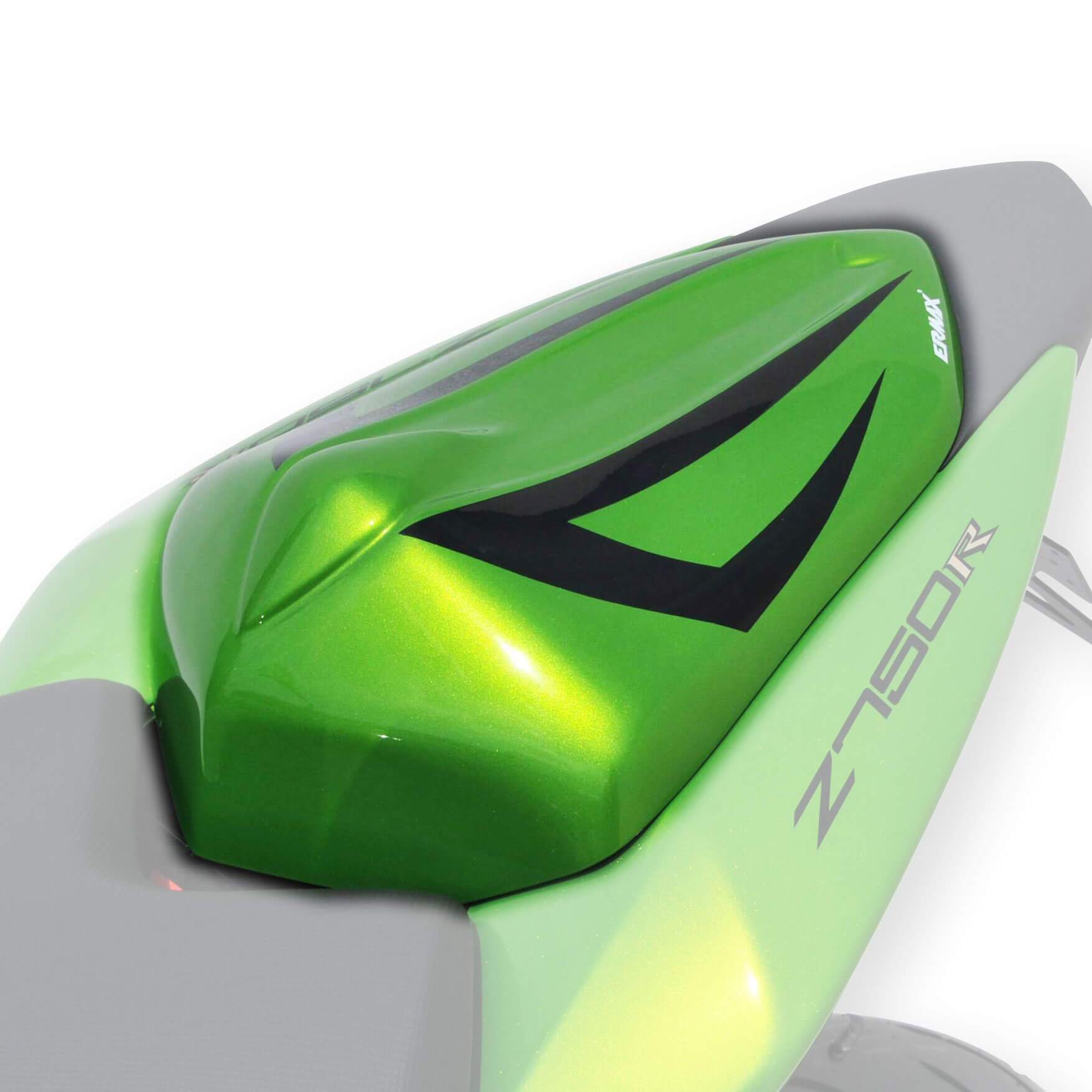 Ermax Seat Cowl | Metallic Green/Metallic Black (Candy Lime Green/Black Spark) | Kawasaki Z 750 R 2012>2012 -  Shop name