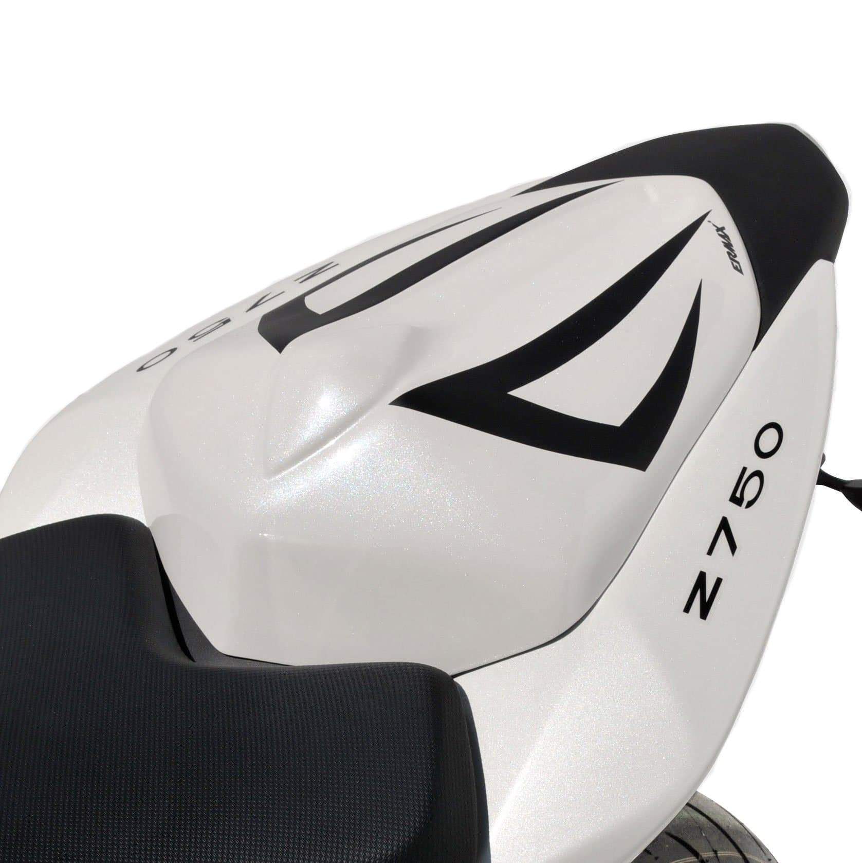 Ermax Seat Cowl | Metallic White/Metallic Black (Pearl Stardust White/Spark Black) | Kawasaki Z 750 2010>2010-E850345060-Seat Cowls-Pyramid Motorcycle Accessories