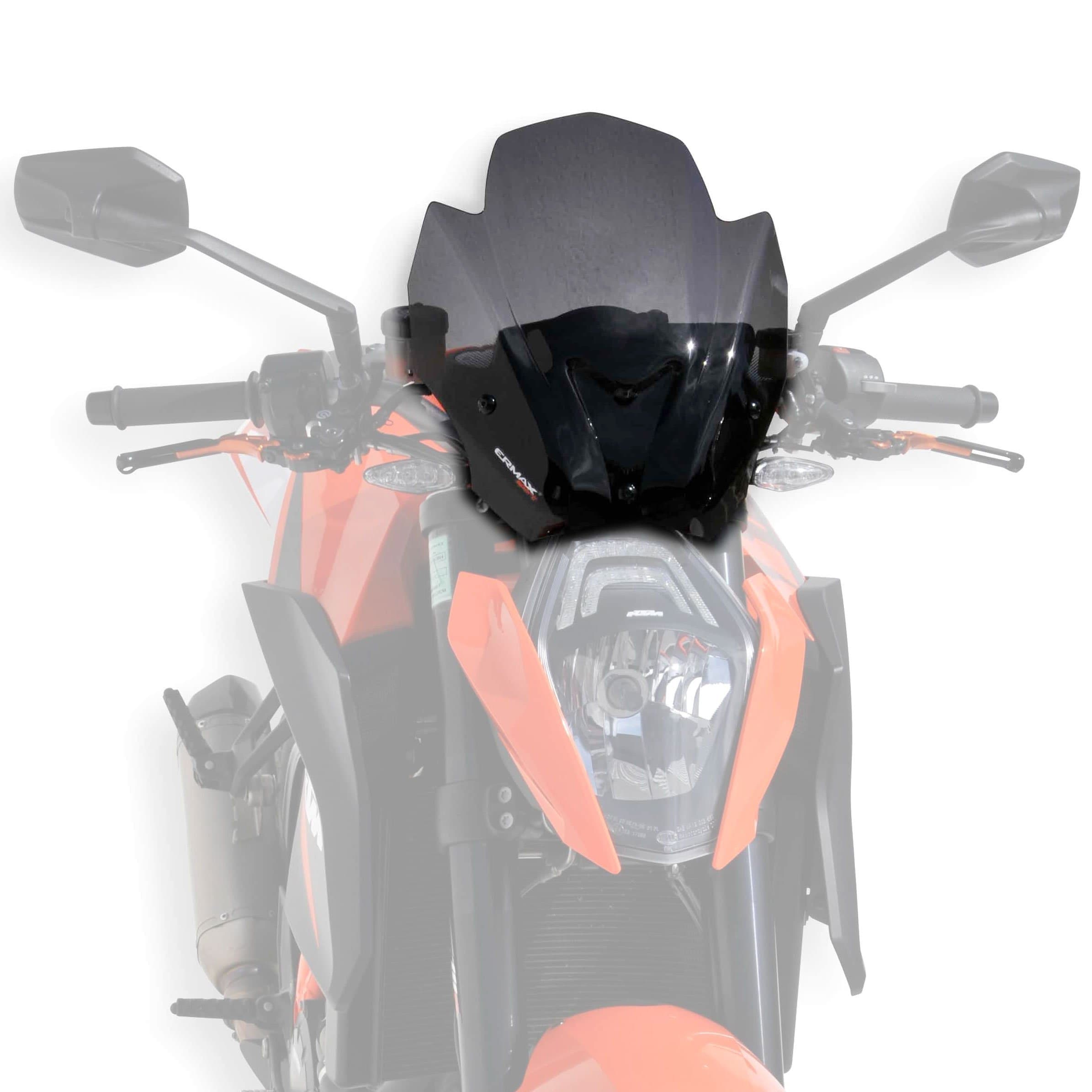 Ermax Sport Screen | Black | KTM 1290 Superduke R 2014>2016-E035456004-Screens-Pyramid Motorcycle Accessories