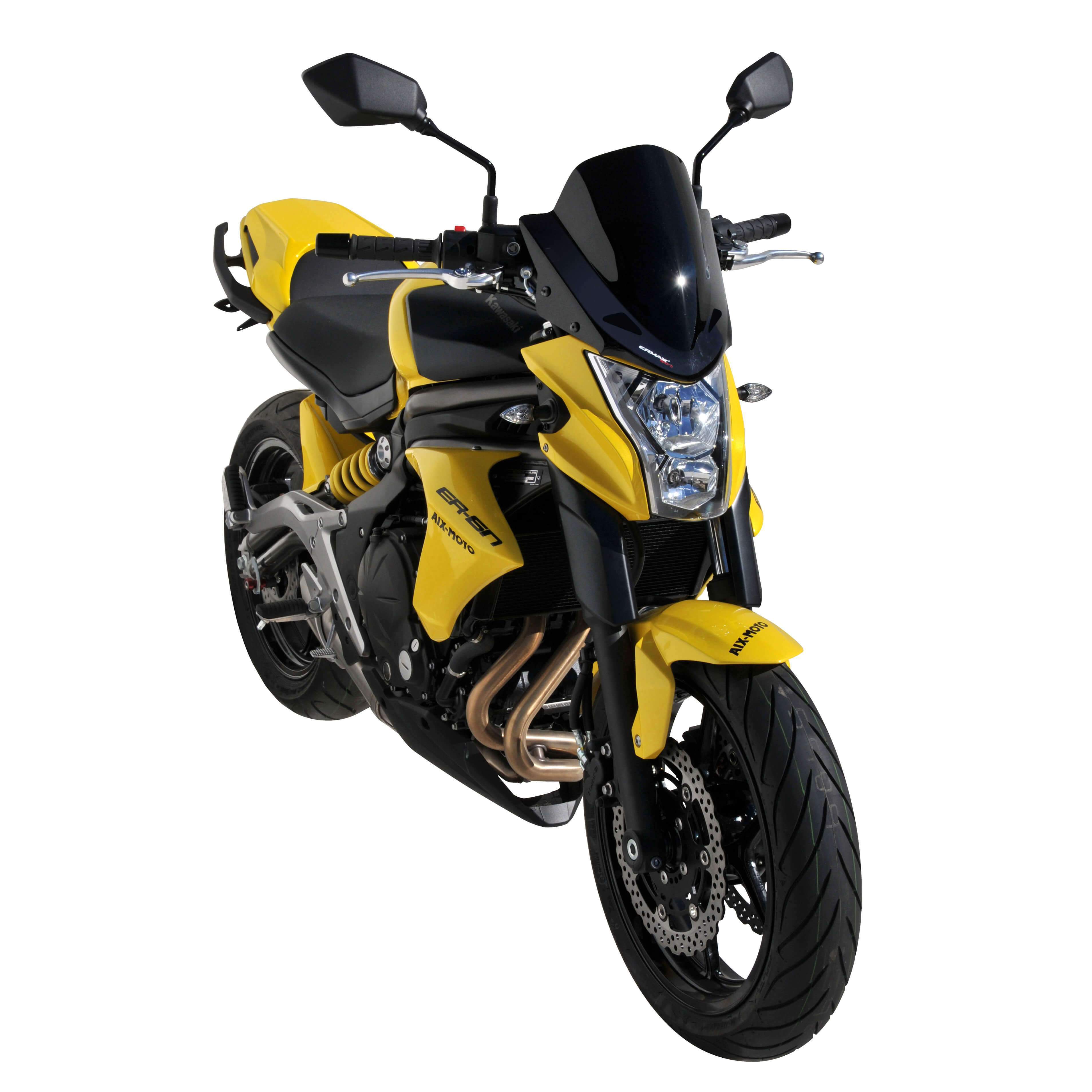 Ermax Sport Screen | Black | Kawasaki ER-6N 2012>2016-E030356082-Screens-Pyramid Motorcycle Accessories